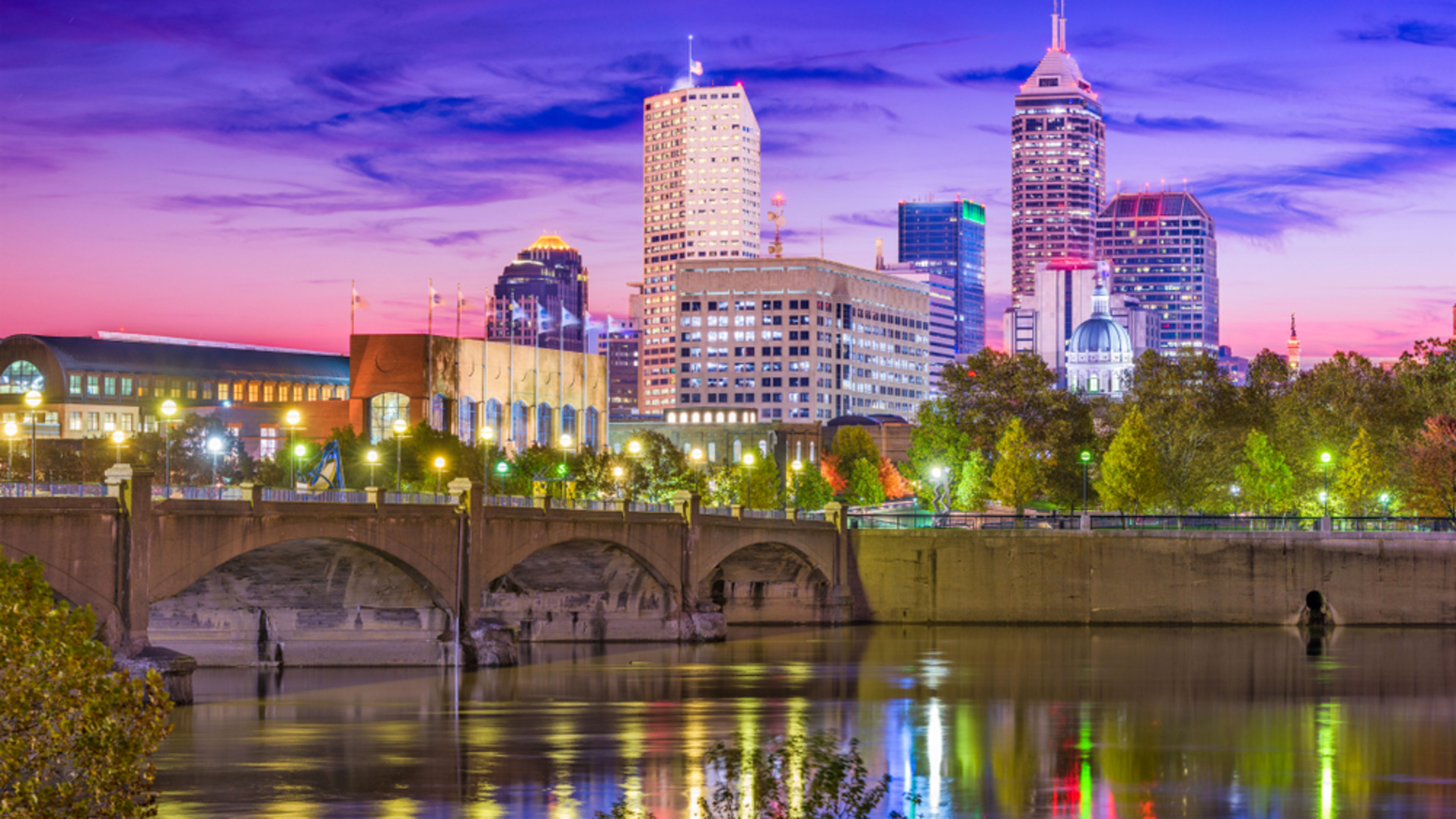 Indianapolis skyline on the White River. | Credit: Sean Pavone/Shutterstock