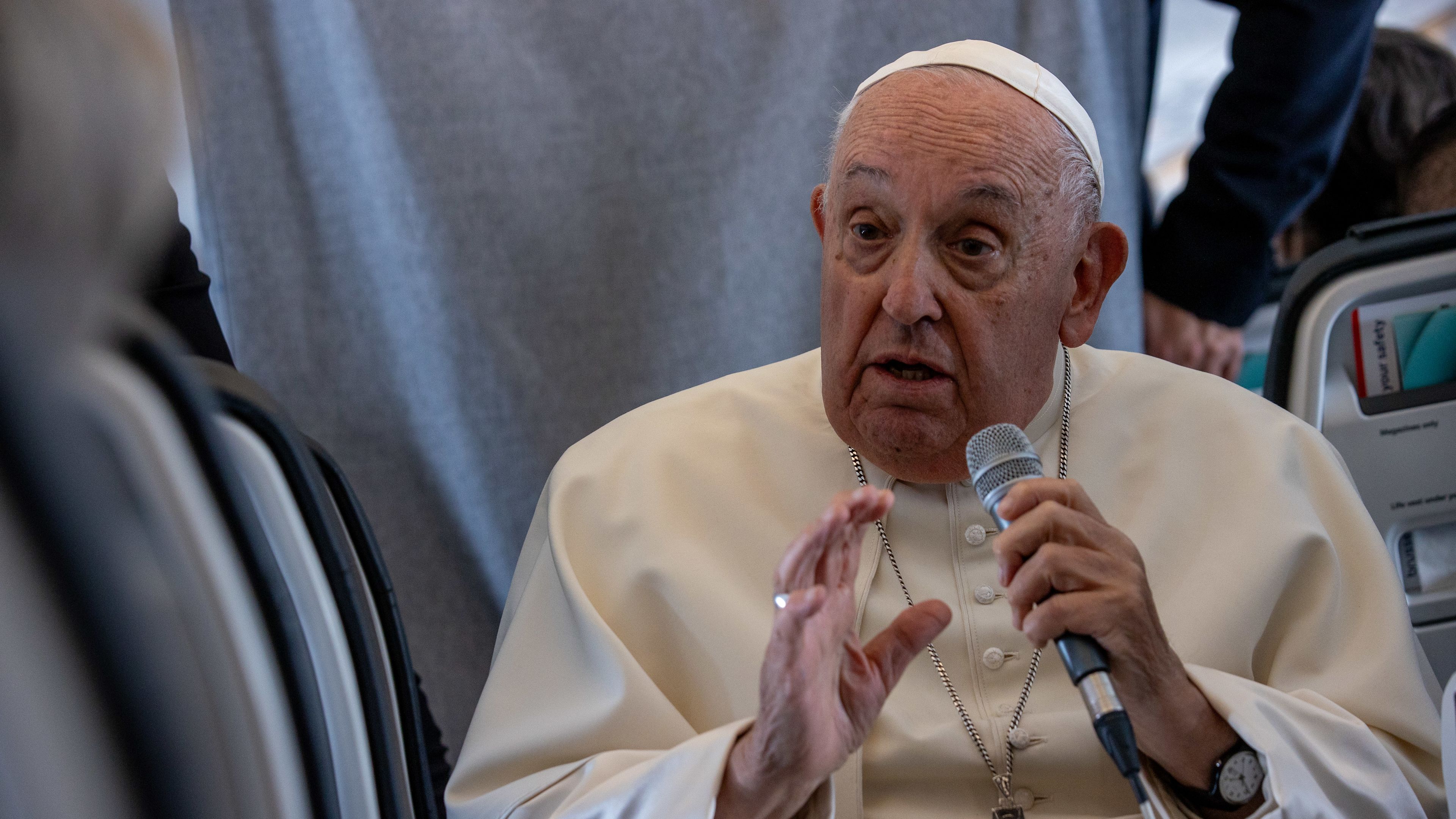 Pope Francis responds to critics of comments he made in Belgium about women