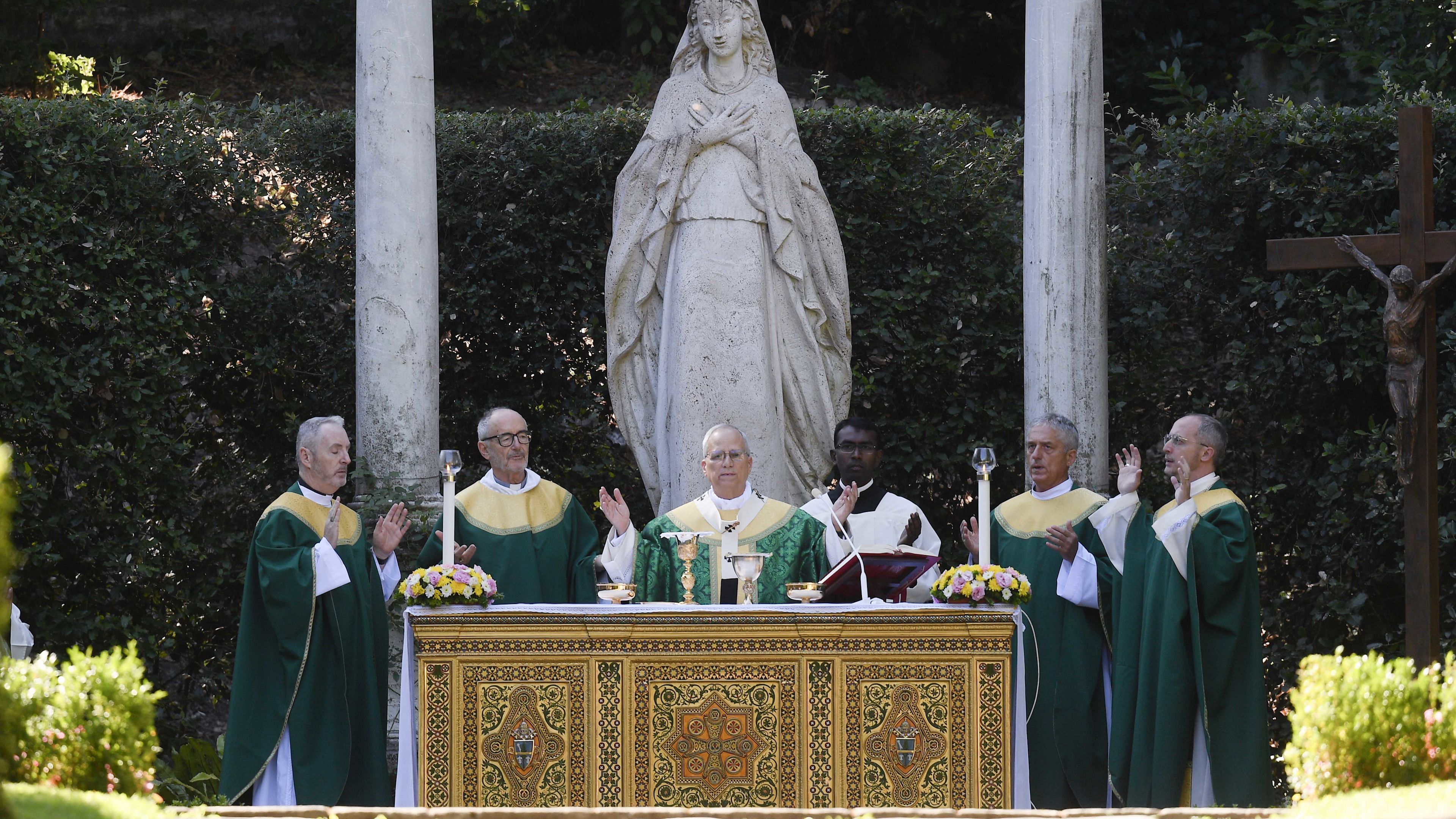 Pope Leo XIV celebrates Mass for the Care of Creation at Castel Gandolfo on Wednesday, July 9, 2025. | Credit: Vatican Media