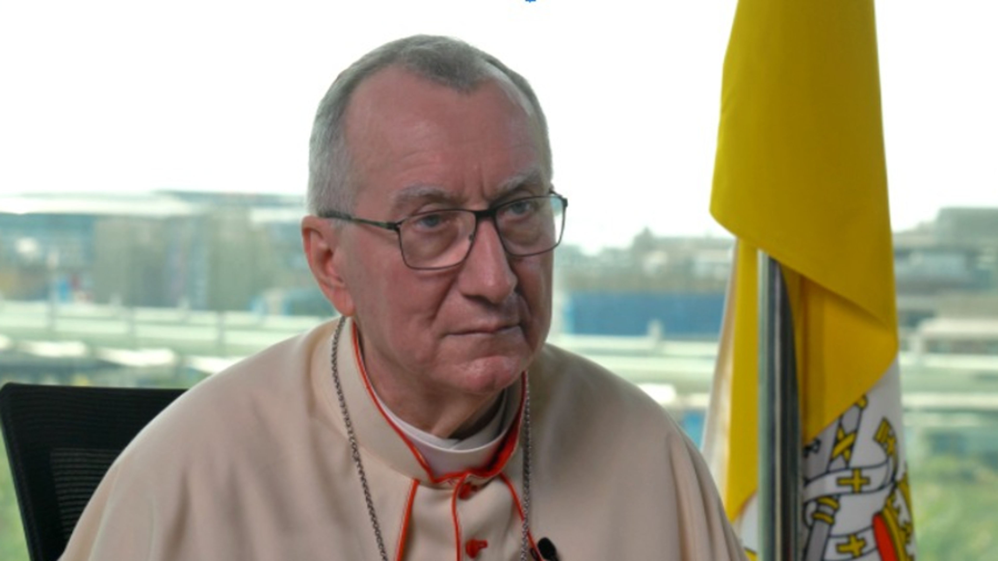 Vatican Secretary of State Cardinal Pietro Parolin talks to EWTN Vatican on March 19, 2022. | Credit: Colm Flynn/EWTN News