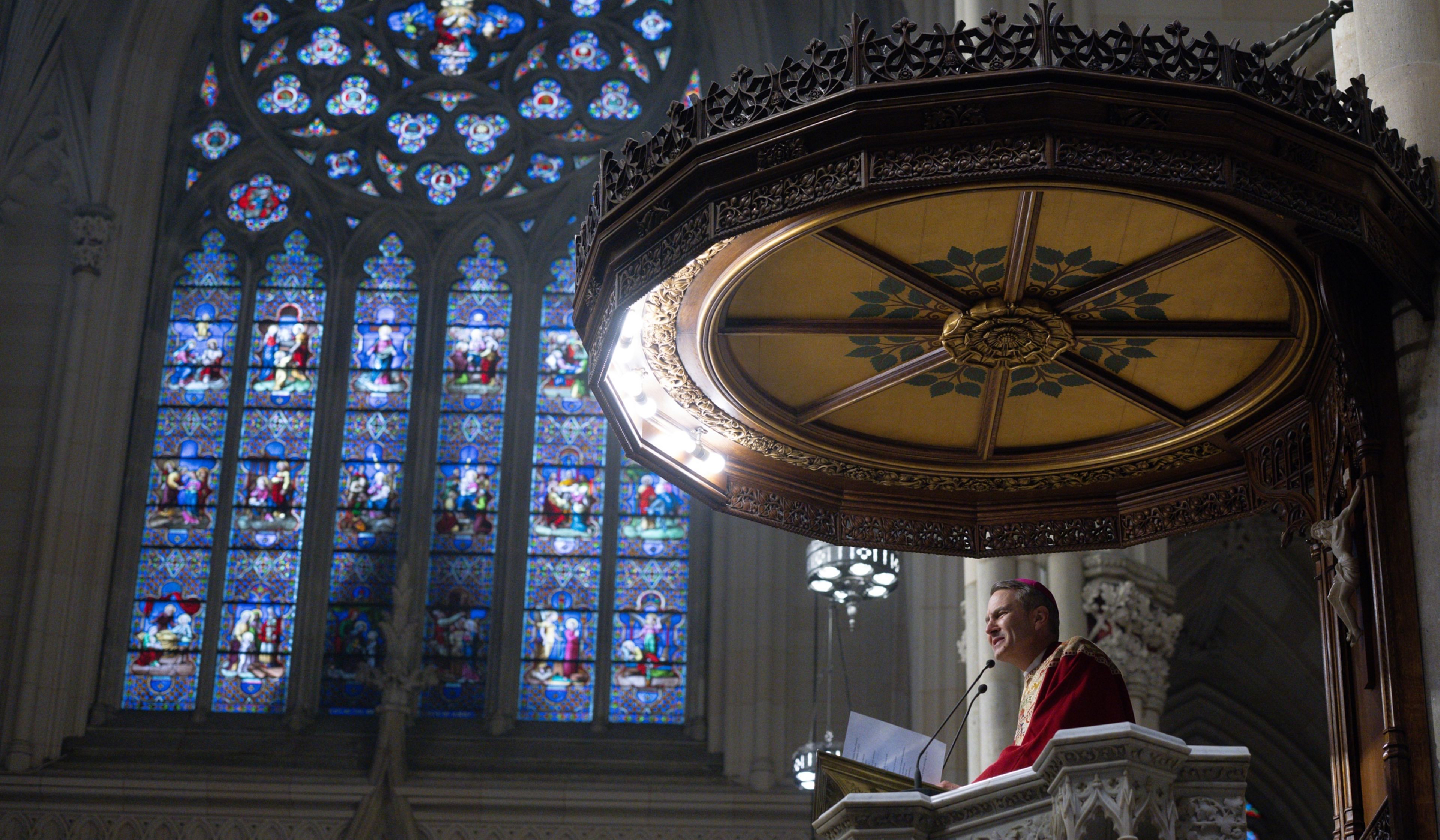 Archbishop Ronald Hicks at St. Patrick's Cathedral in Manhattan. | Credit: EWTN News