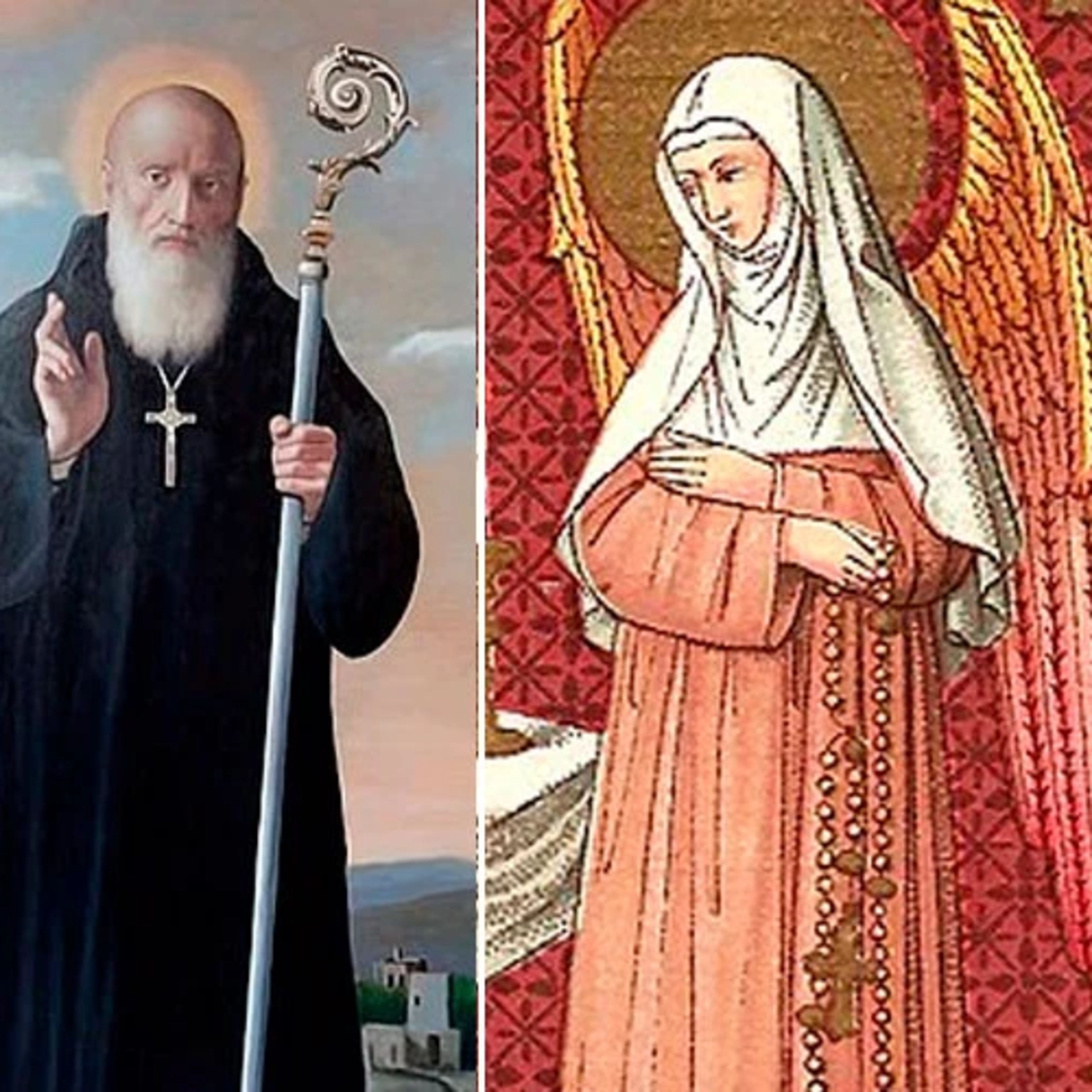 San Benito, Santa Cristina la Asombrosa y Santa Juana de Arco. Créditos: Dominio Público (CC BY-SA 3.0)