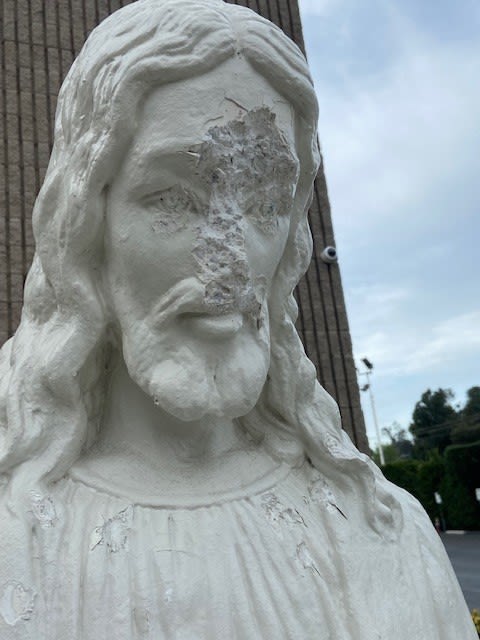 Parishioner's labor of love restores vandalized statue at