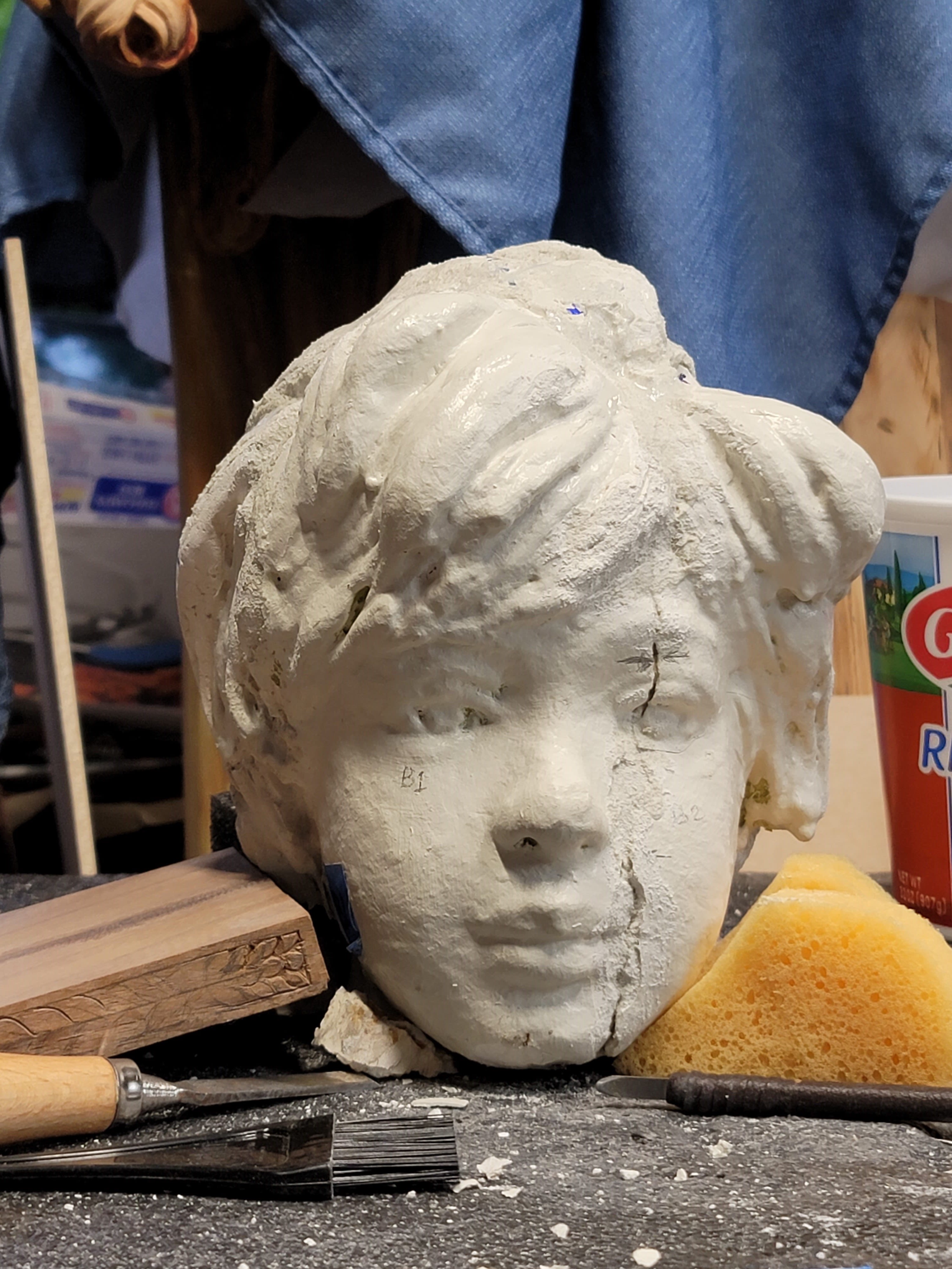 Parishioner's labor of love restores vandalized statue at