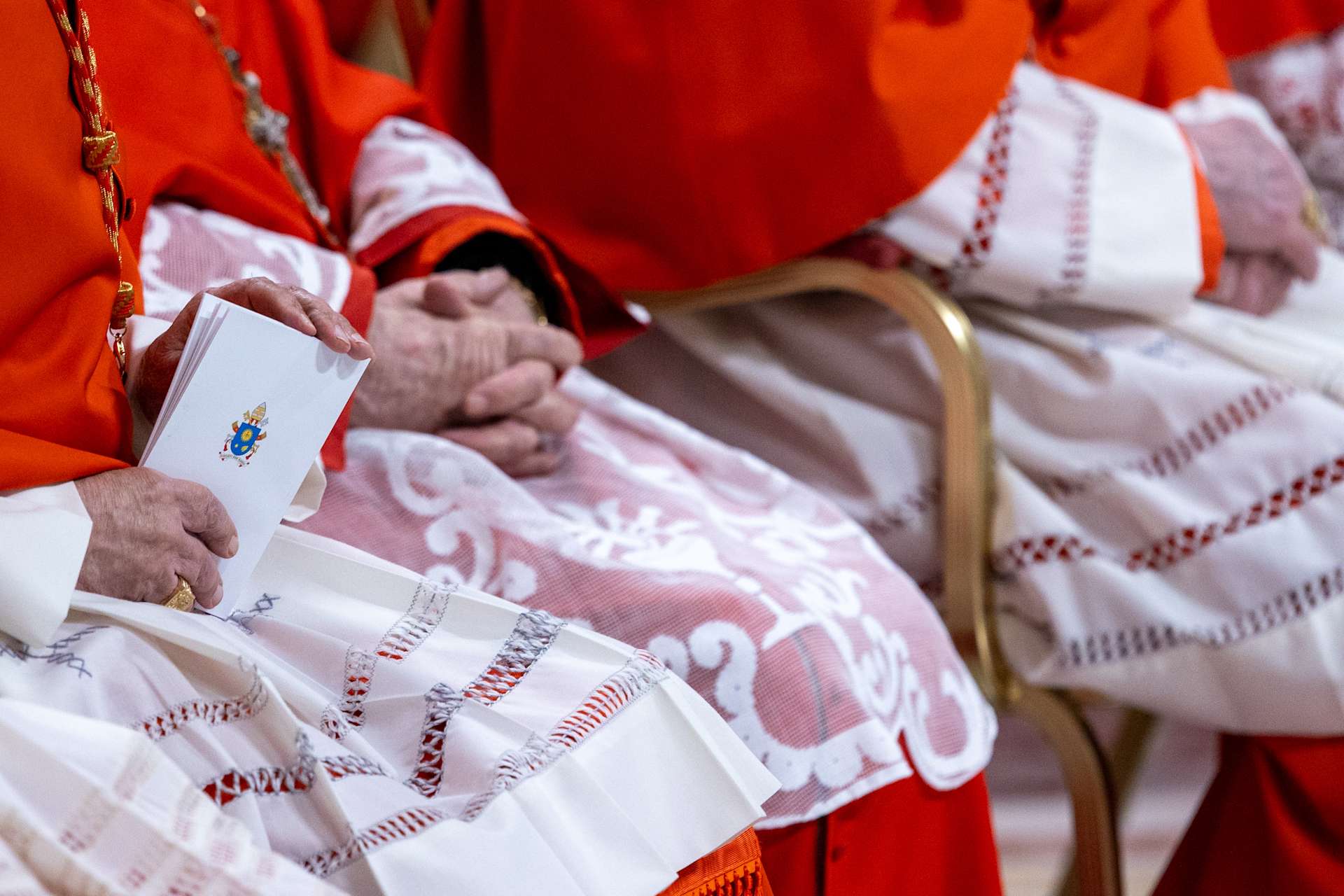 Cardinals follow the ceremony during the ordinary public consistory for the creation of new cardinals at St. Peter's Basilica, Vatican City, Dec. 7, 2024. | Credit: Daniel Ibáñez/CNA 