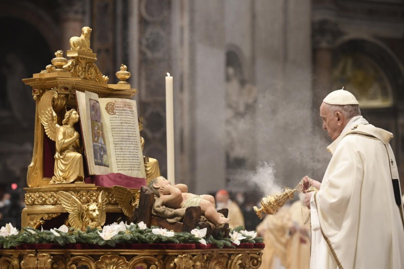 Pope Francis offers Mass for the Solemnity of the Epiphany in St. Peter’s Basilica on Jan. 6, 2022. | Vatican Media