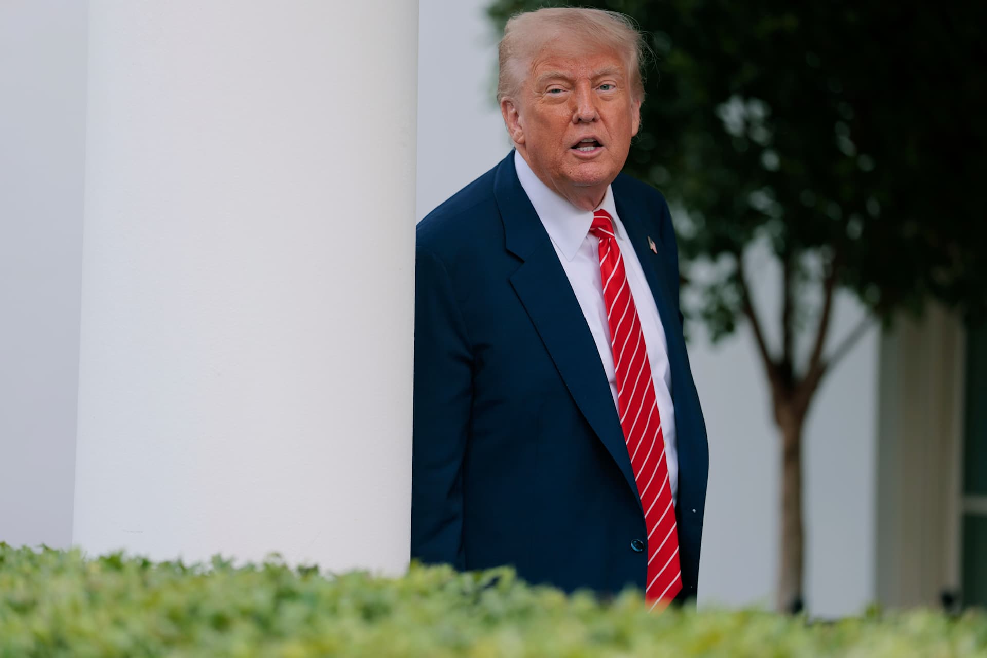 “What a great honor for our country,” President Trump said of the election of the Catholic Church’s new Chicago-born pope. | Credit: Anna Moneymaker/Getty Images 