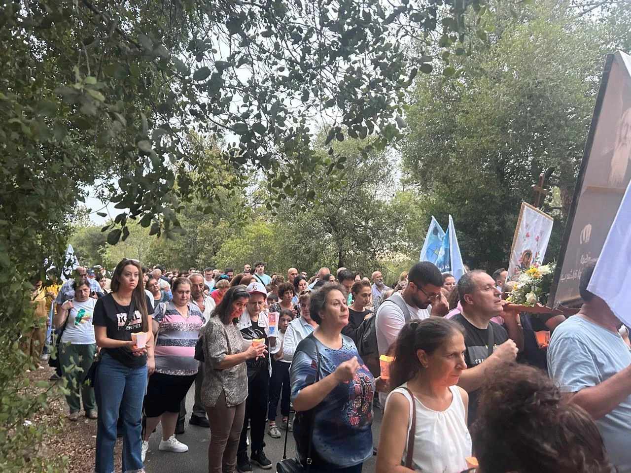 The Catholic faithful take part in the &ldquo;Walking Towards You&rdquo; procession in Lebanon honoring Father Bechara Abou Mrad in Joun on Oct. 4, 2025. Credit: Noelle El Hajj/ACI MENA