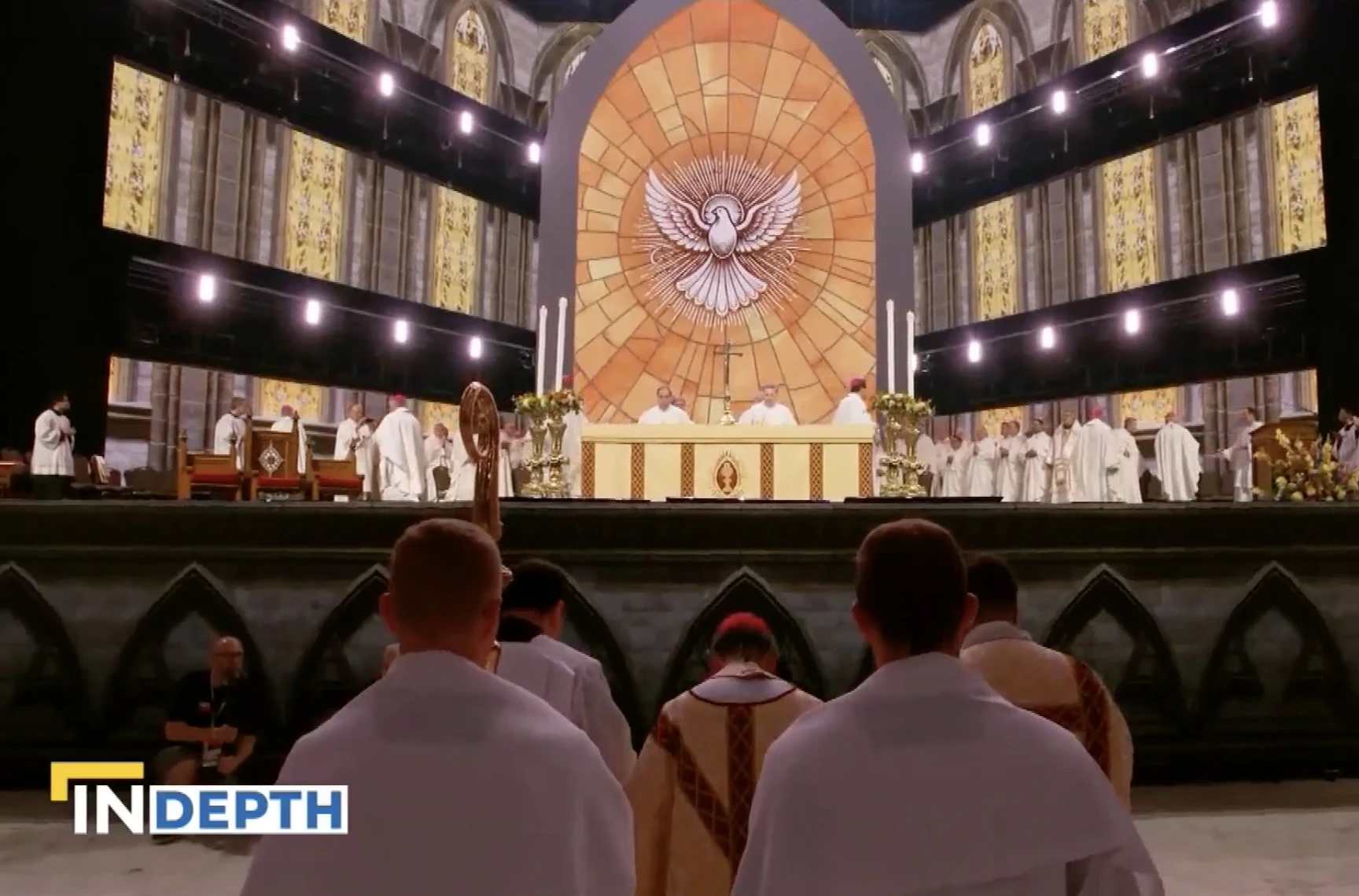 Scene from the 2024 National Eucharistic Congress in Indianapolis. | Credit: “EWTN News in Depth”/Screenshot