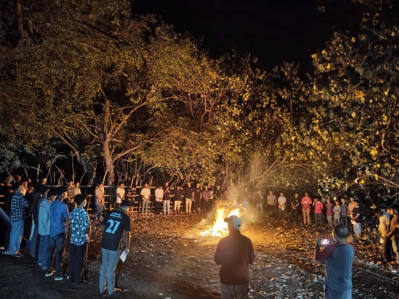 Seminarians at St. Paul's Major Seminary on the island of Flores in Indonesia bond over a group evening activity. Credit: St. Paul's Major Seminary