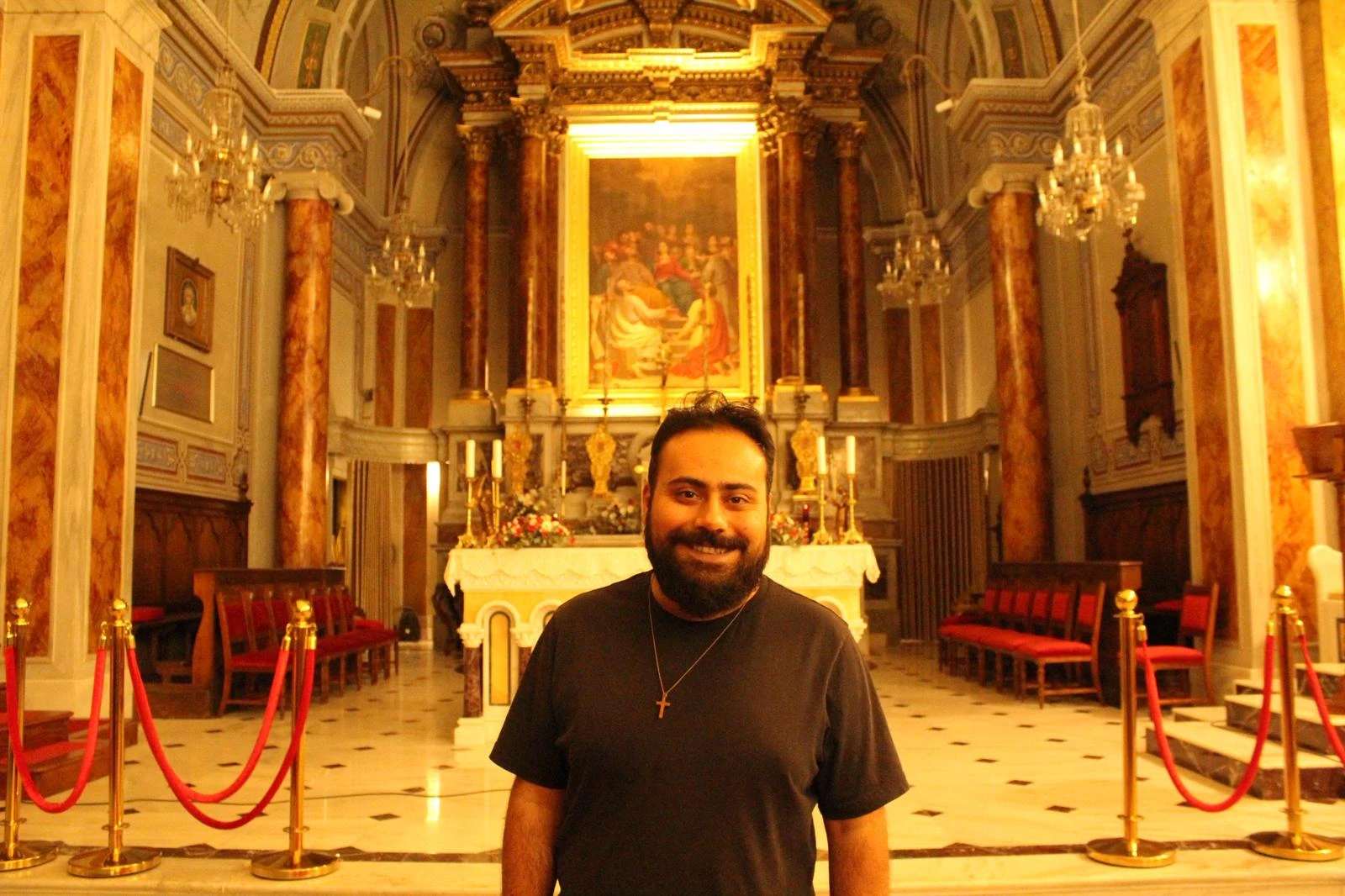 Among the parishioners present at the Cathedral of the Holy Spirit during Pope Leo's visit on Nov. 28, 2025, was Suhail, a 36-year-old Iranian who arrived in Turkey seven years ago after converting to Christianity. Credit: Romy Haber