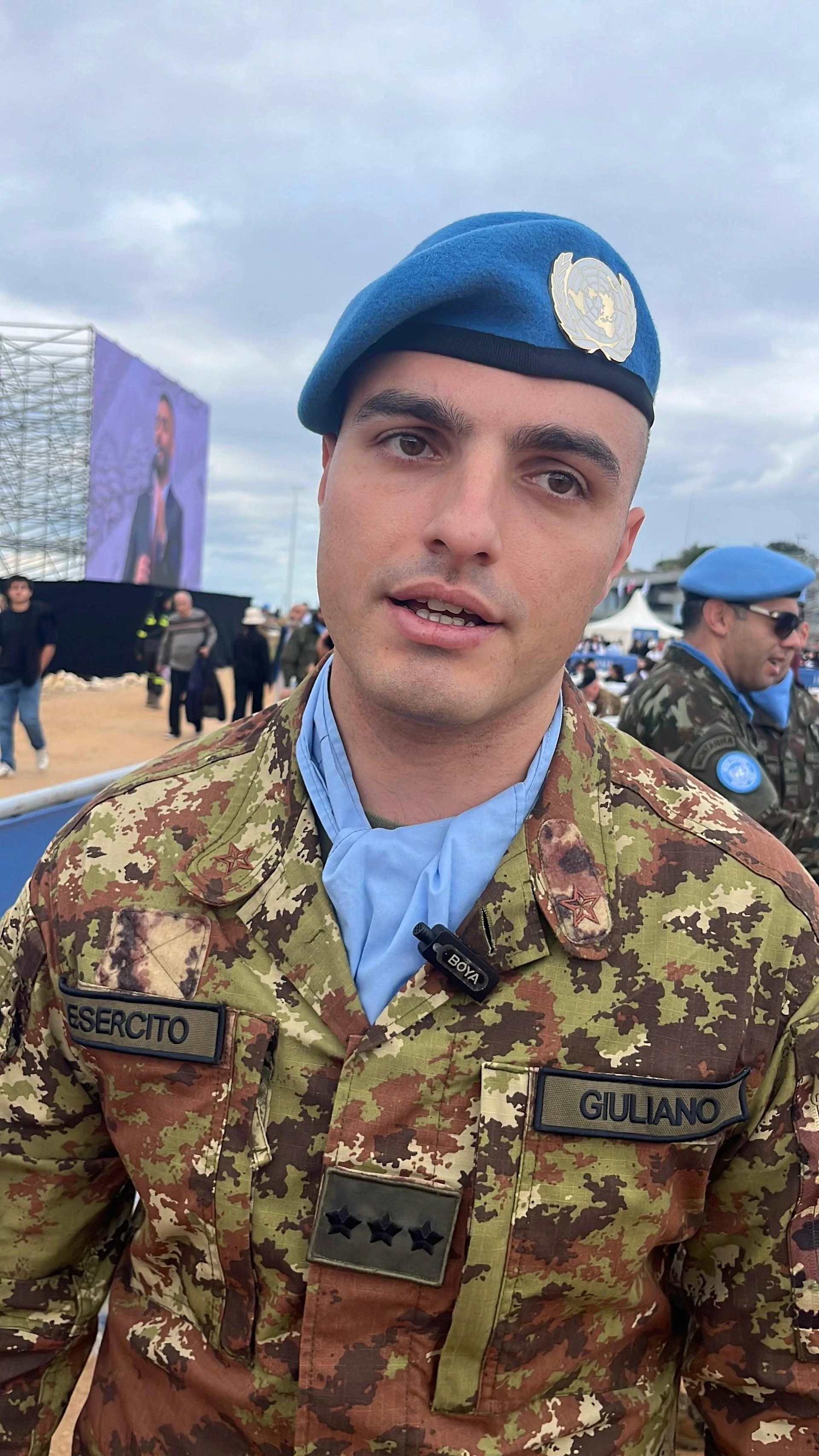 Capt. Nicola Giuliano of the Italian Army, part of the UNIFIL peacekeepers &mdash; the United Nations force tasked with helping maintain stability in southern Lebanon &mdash; described the being at the Mass with Pope Leo XIV in Beirut on Dec. 2, 2025, as both a privilege and a reminder of the mission&rsquo;s deeper purpose. Credit: Romy Haber/ACI MENA