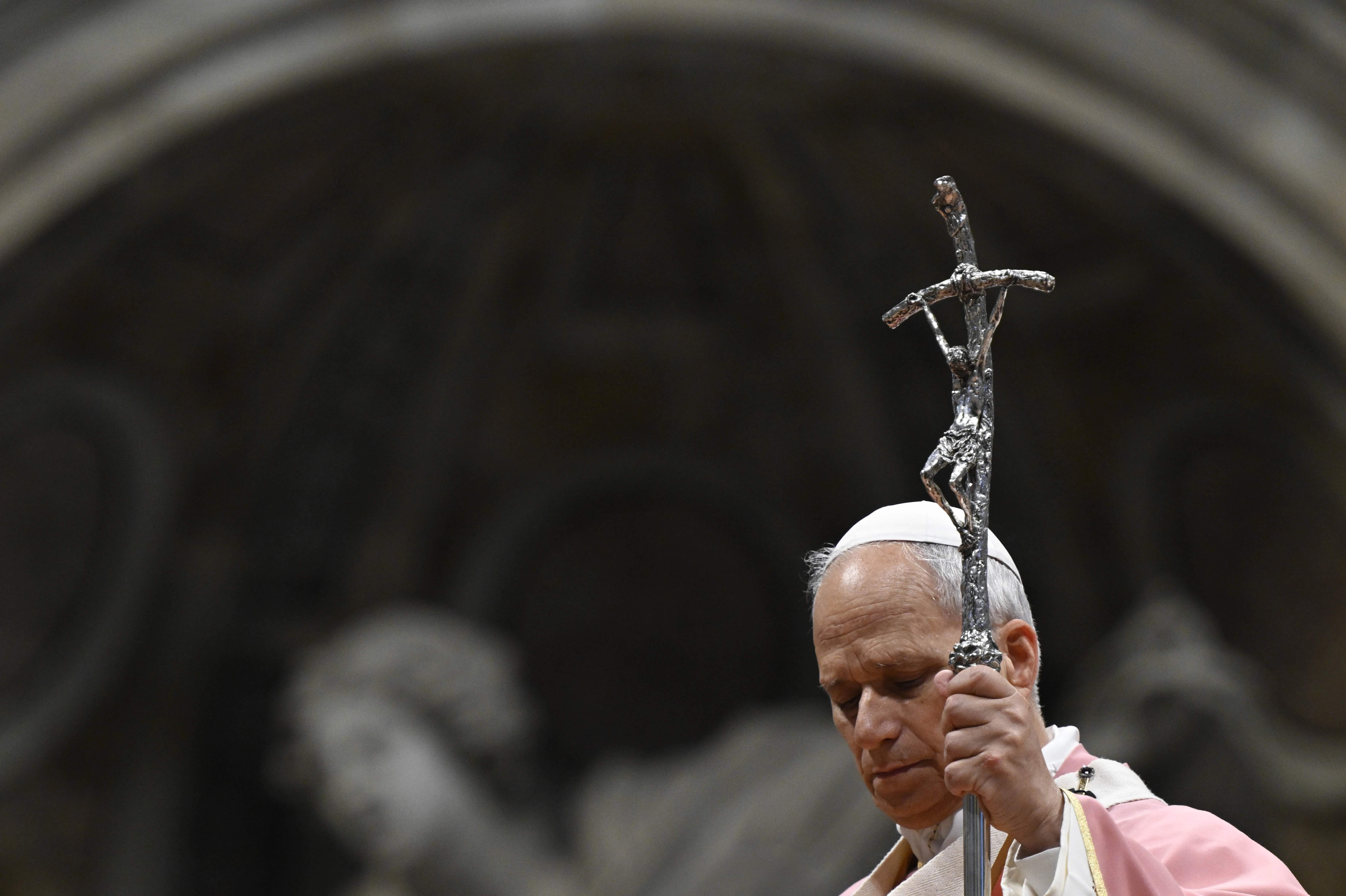 Pope Leo XIV celebrates Mass for the Jubilee of Prisoners in St. Peter’s Basilica on Dec. 14, 2025. | Credit: Vatican Media