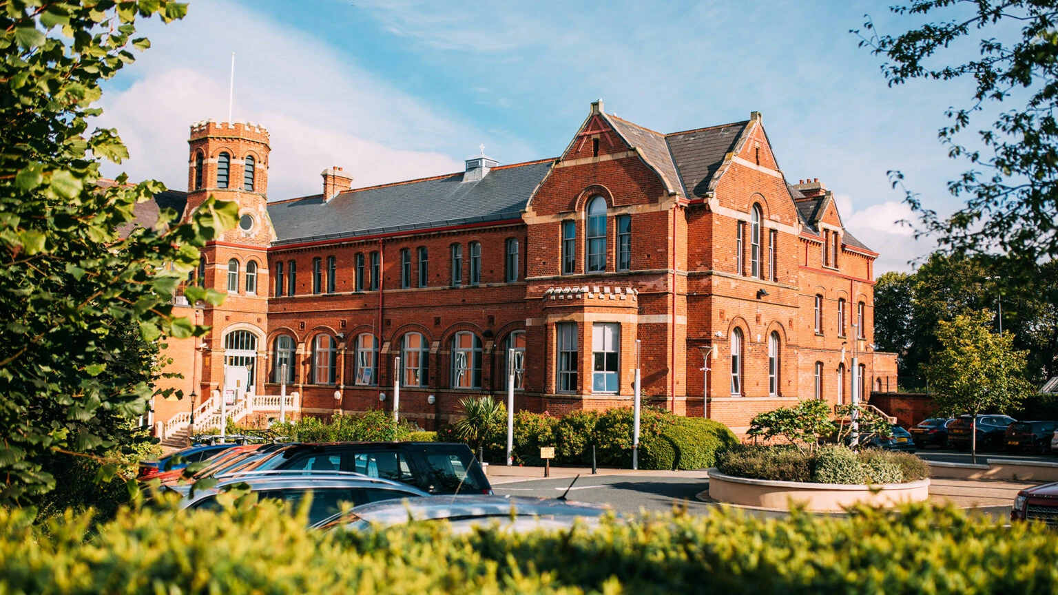 St. Mary's University College is pictured on its campus on the Lower Falls Road in West Belfast, Northern Ireland. Credit: St. Mary's University College