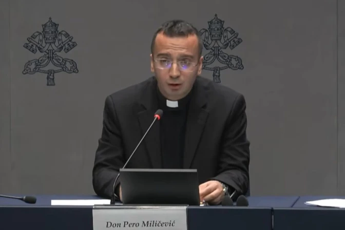 “When I began hearing the confessions of the faithful, I understood that there can be no inner peace without forgiveness," said Father Pero Miličević.| Credit: Vatican Media
