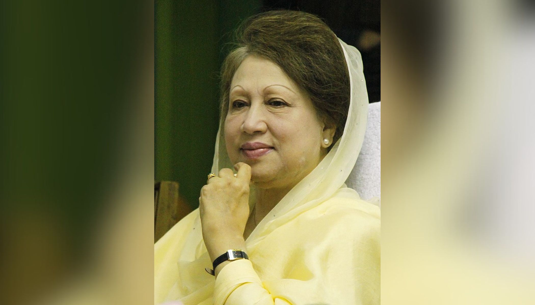 Begum Khaleda Zia, former Bangladesh prime minister and chairperson of Bangladesh Nationalist Party, in 2010 at the Diploma Engineers Institute, Dhaka. | Credit: Mohammed Tawsif Salam, CC BY-SA 3.0, via Wikimedia Commons