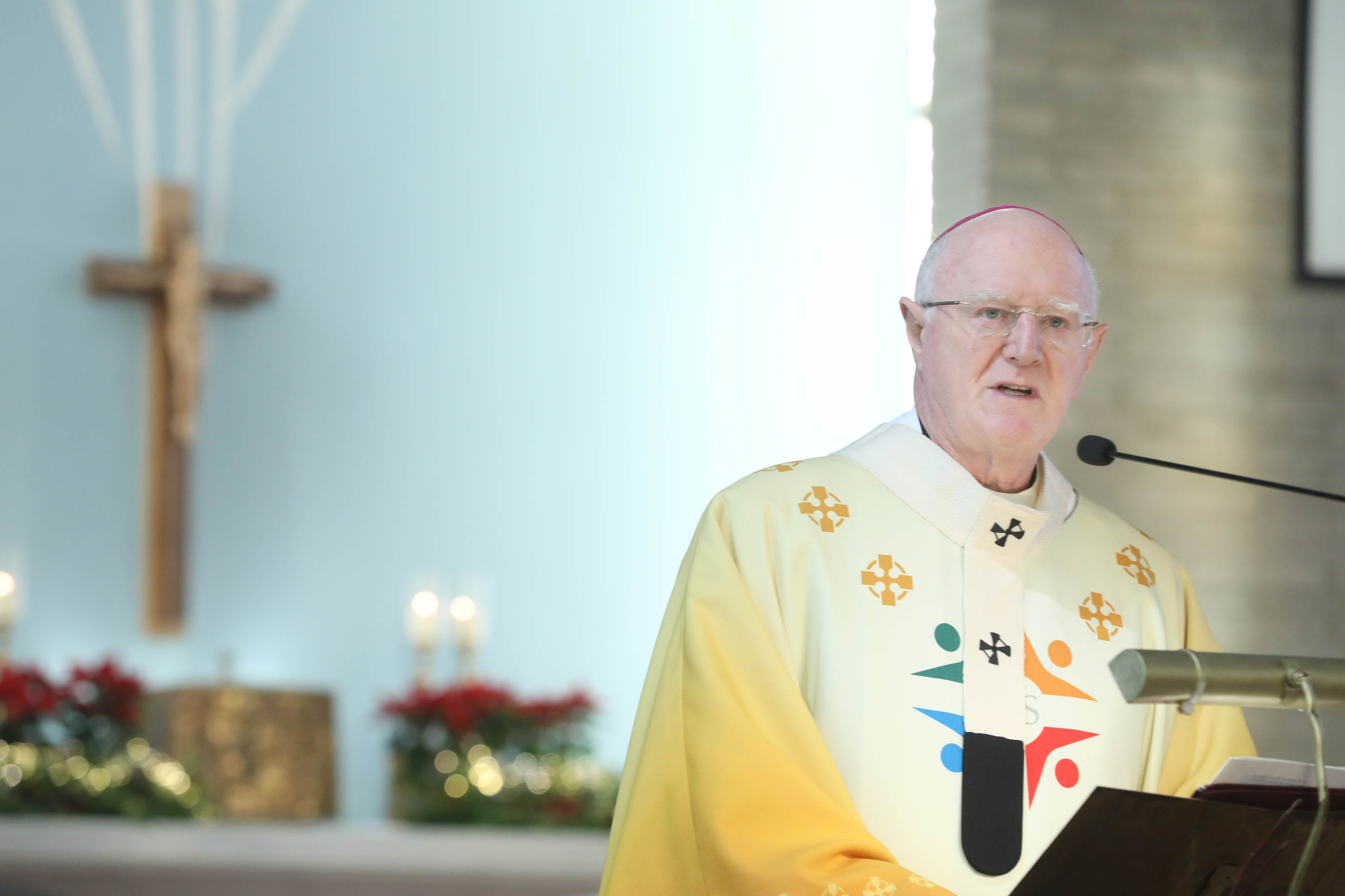In his New Year's Day homily at Newtownpark Avenue Church in Dublin, Archbishop Dermot Farrell called upon Ireland’s politicians to show leadership in promoting peace and in how they communicate and articulate it. Credit: John McElroy