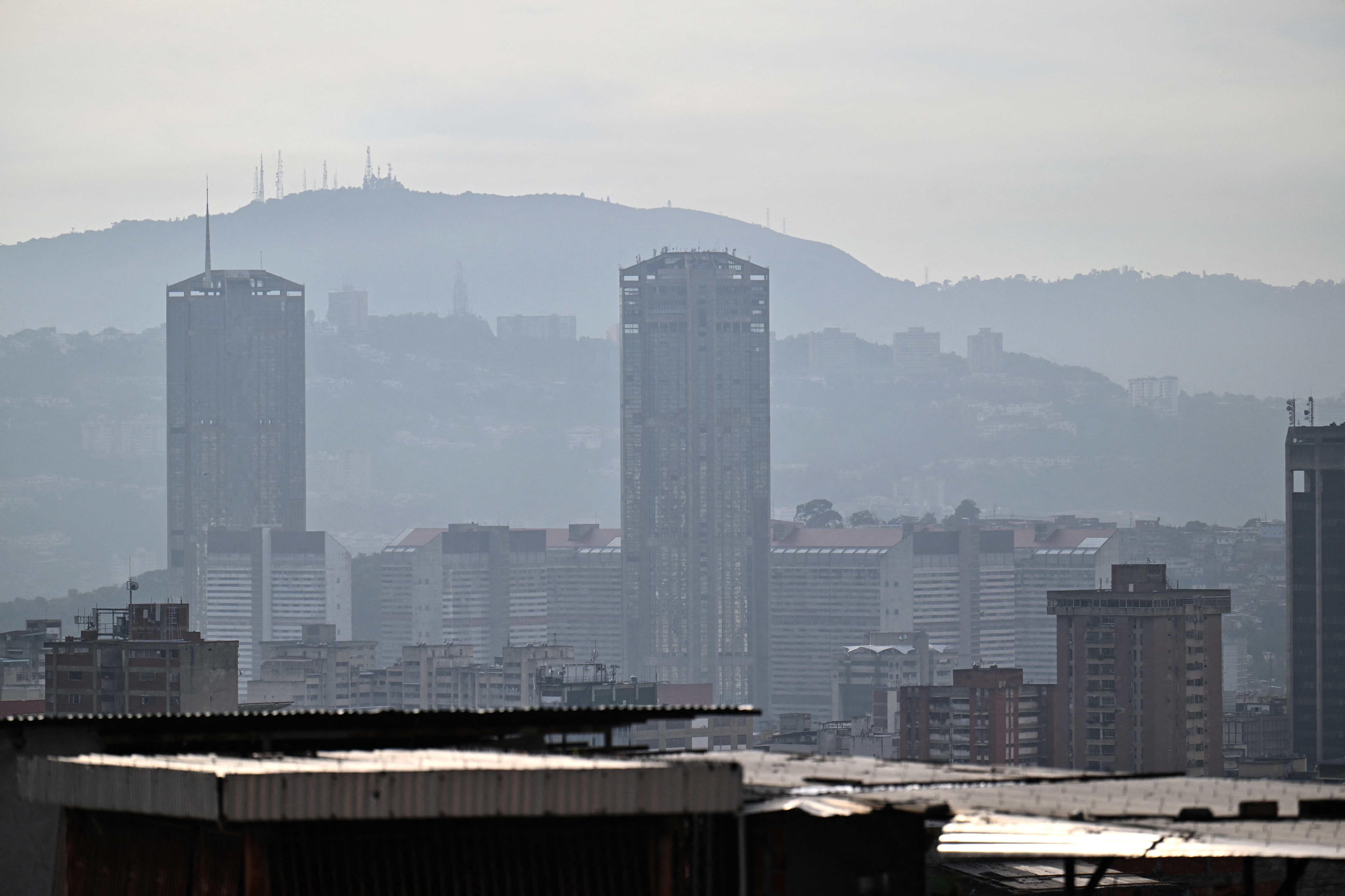 Caracas is seen after U.S. strikes on Saturday, Jan. 3, 2026. Credit: JUAN BARRETO / Getty Images