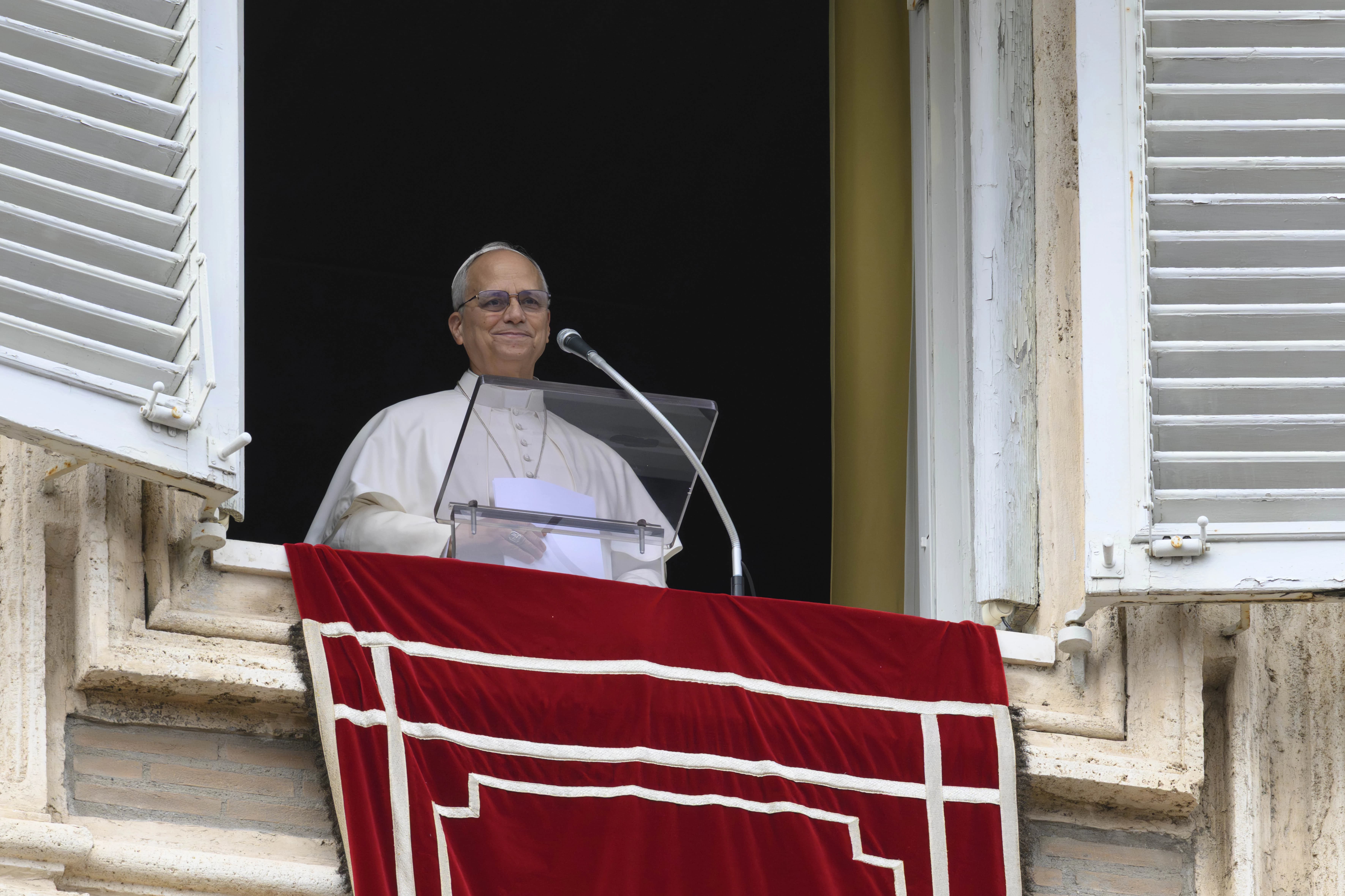 Pope Leo XIV addresses pilgrims gathered in St. Peter's Square at the Vatican for the recitation of the Angelus on January 4, 2026. | Vatican Media