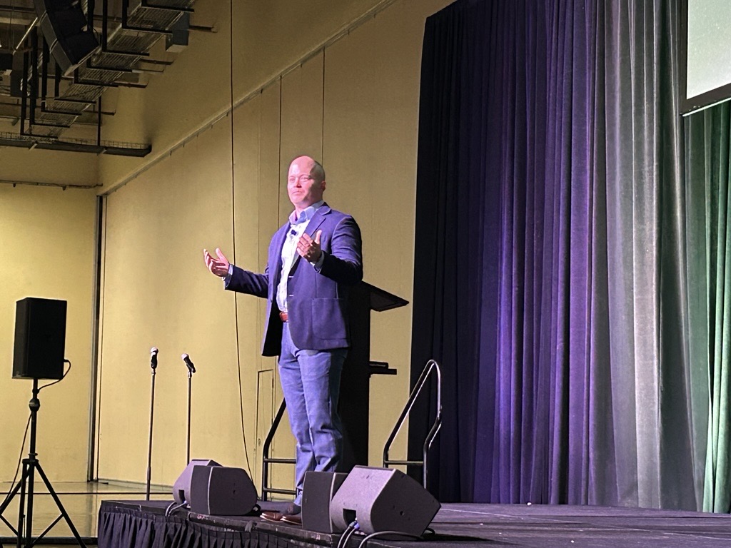 John Bishop, founder of Forge, speaks to hundreds of young men at the SEEK 2026 conference in the Diocese of Fort Worth, Texas, on Jan. 2, 2026. | Credit: Amira Abuzeid/CNA?w=200&h=150