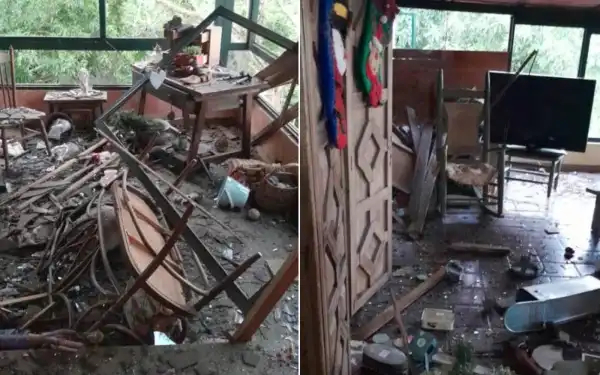 Damage to Elena Berti’s house. | Credit: Photo courtesy of the Berti family