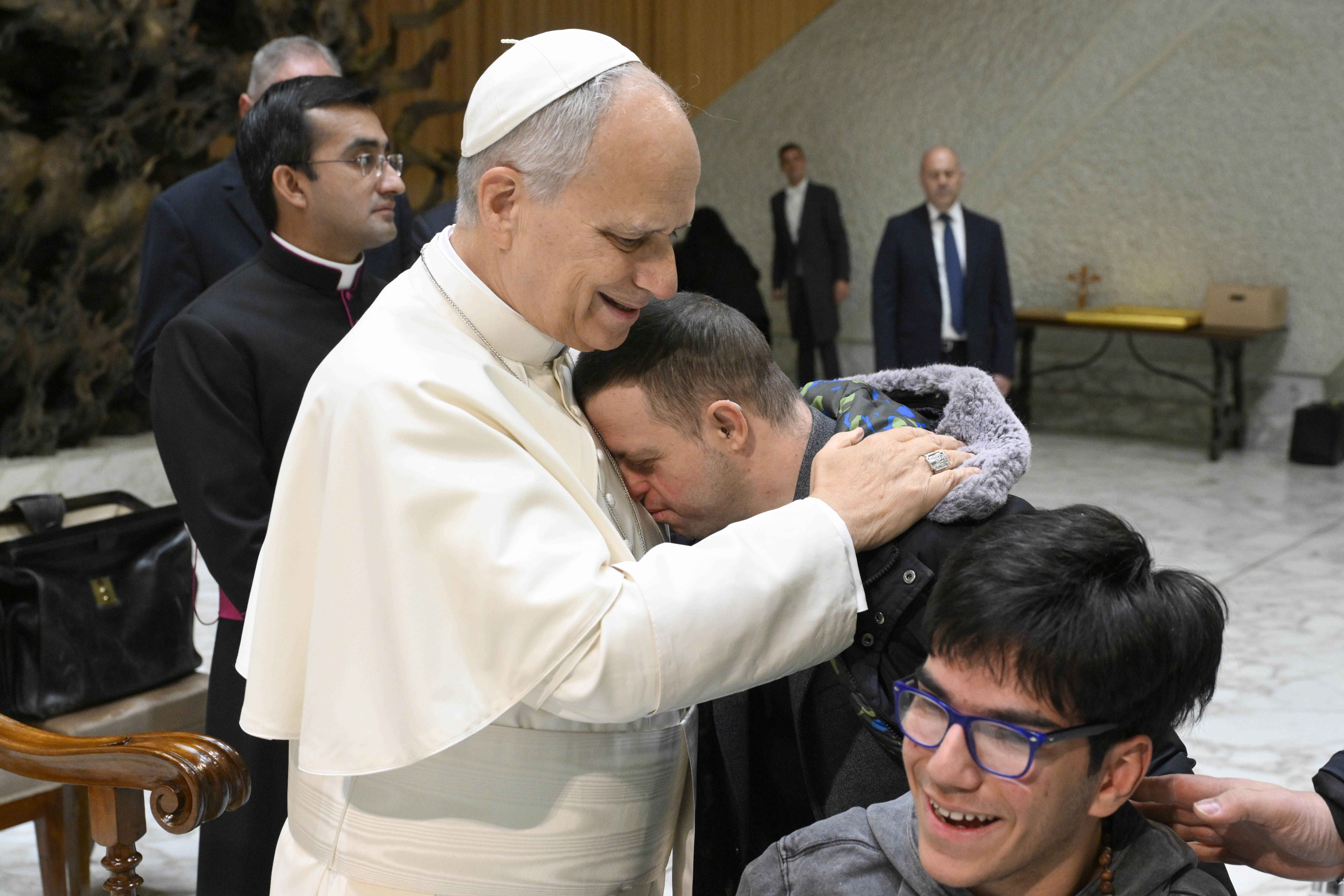 Pope Leo XIV gives the first general audience of 2026 in the Vatican’s Paul VI Hall on Jan. 7, 2026. | Credit: Vatican Media