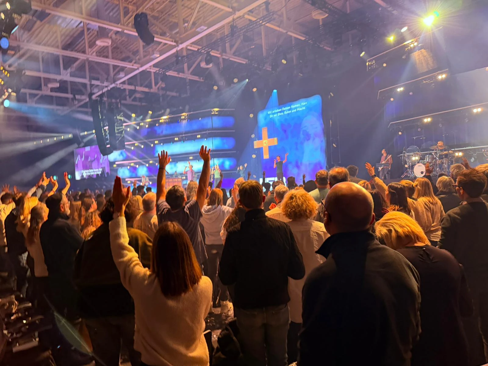 Participants gather for worship at the MEHR conference in Augsburg, Germany, Jan. 3–6, 2026.  | Credit: Andreas Thonhauser/EWTN