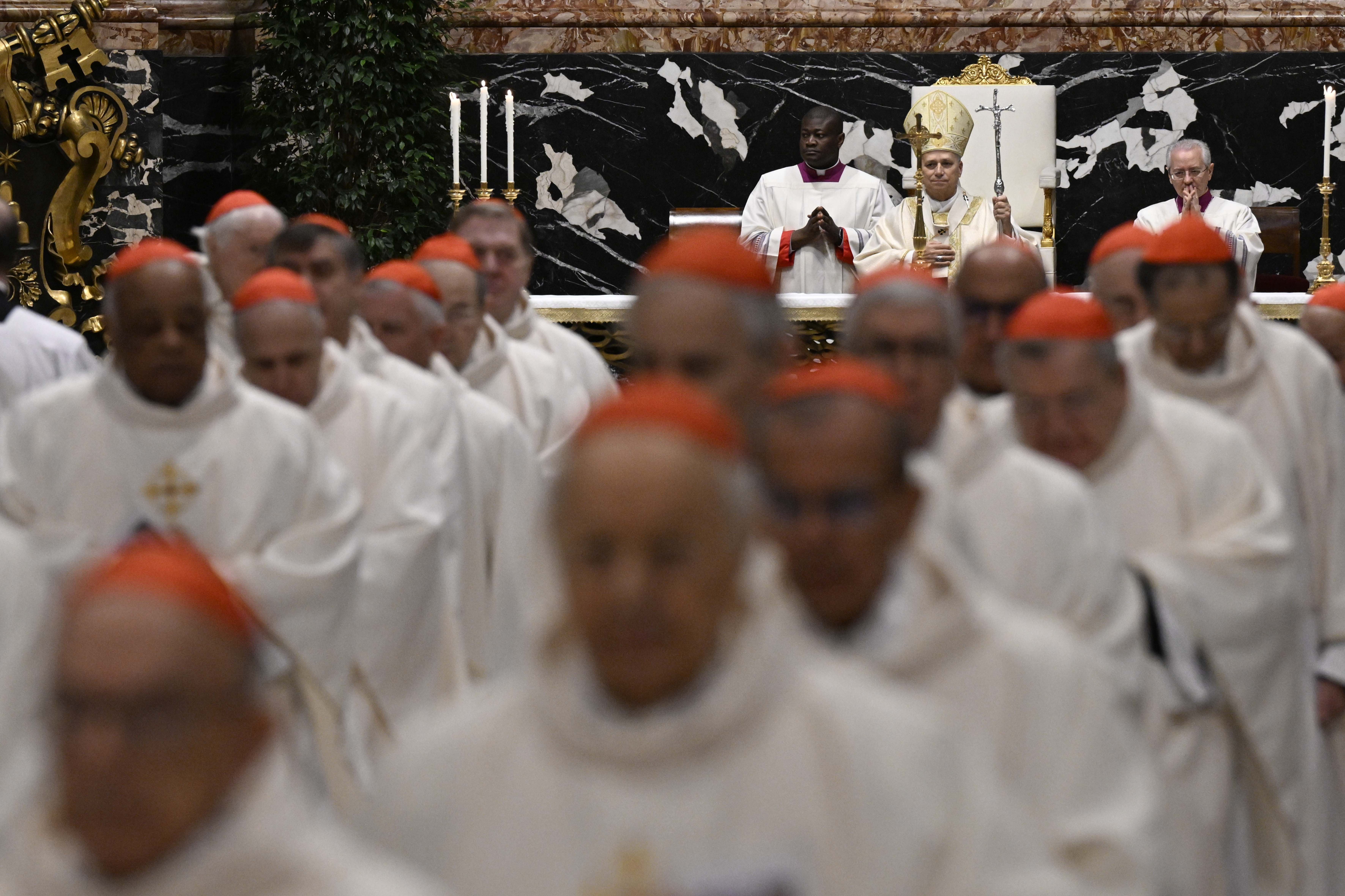 Pope Leo XIV celebrates Mass with cardinals at the consistory on Jan. 8, 2026. | Credit: Vatican Media