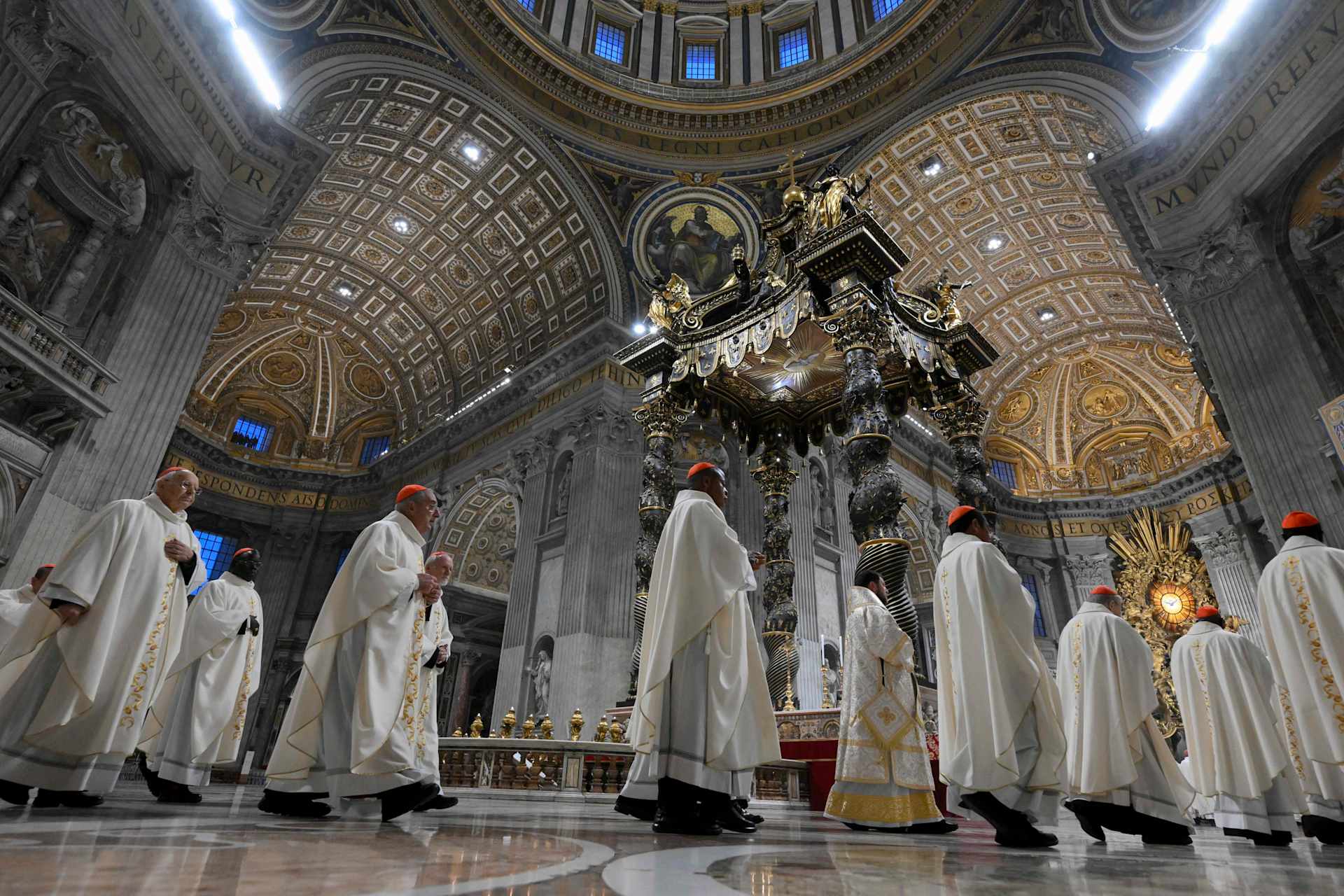 Cardinals arrive for the Mass during the consistory on Jan. 8, 2026, at St. Peter’s Basilica at the Vatican. | Credit: Vatican Media