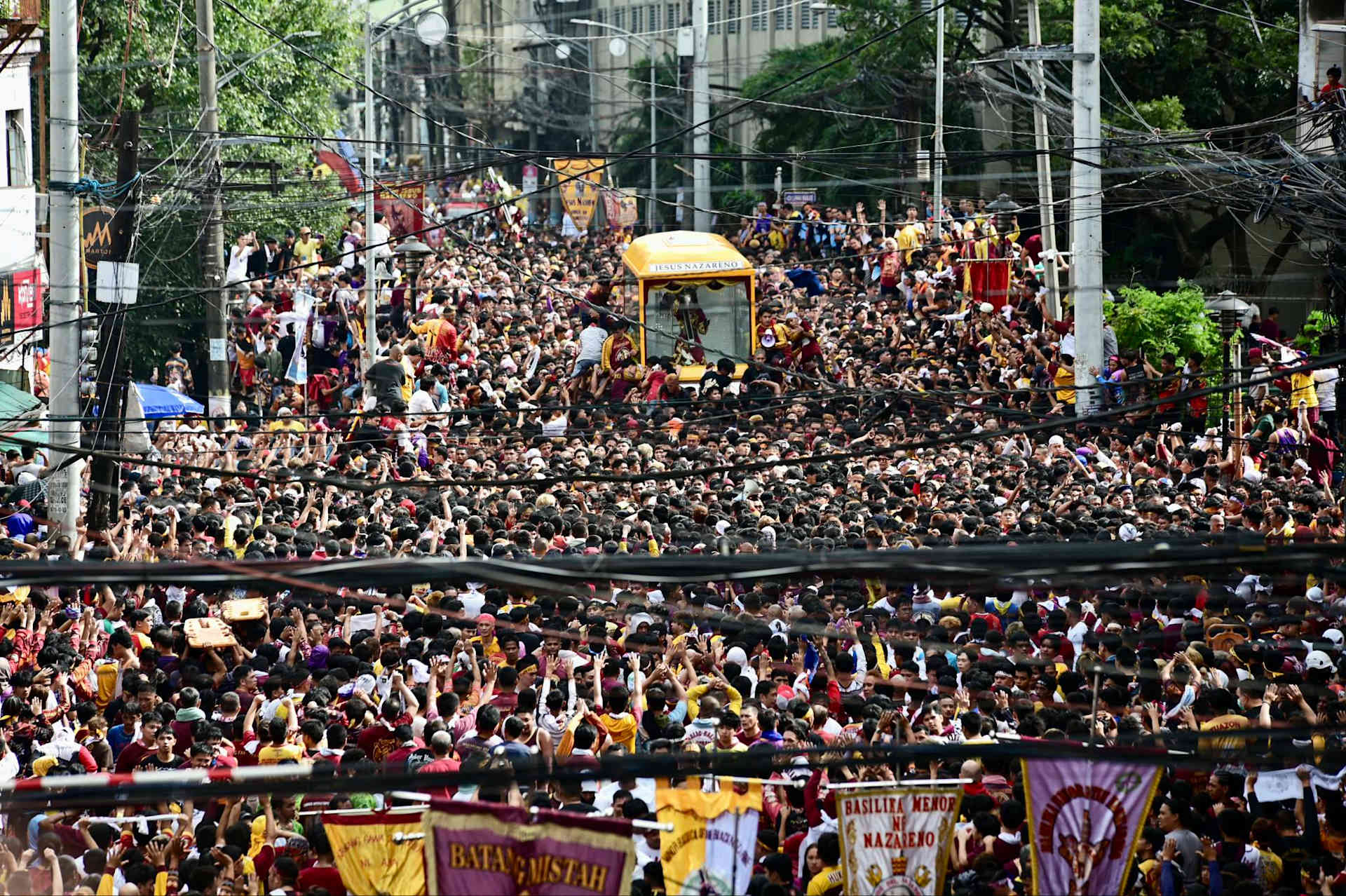 Devotees crowd the streets of Quiapo district during the annual procession of the Black Nazarene in Manila, Philippines, on Jan. 9, 2026. | Credit: CBCP News