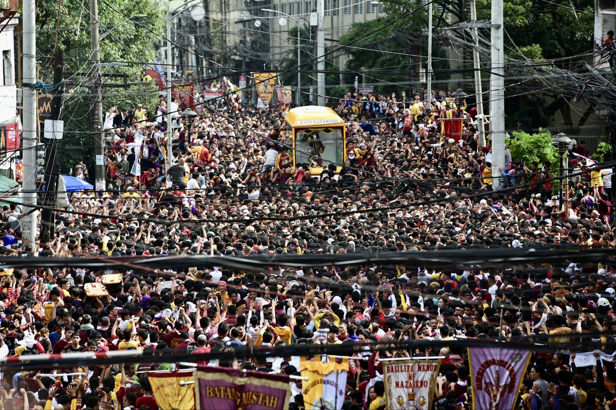 Devotees crowd the streets of Quiapo district during the annual procession of the Black Nazarene in Manila, Philippines, on Jan. 9, 2026. | Credit: CBCP News
