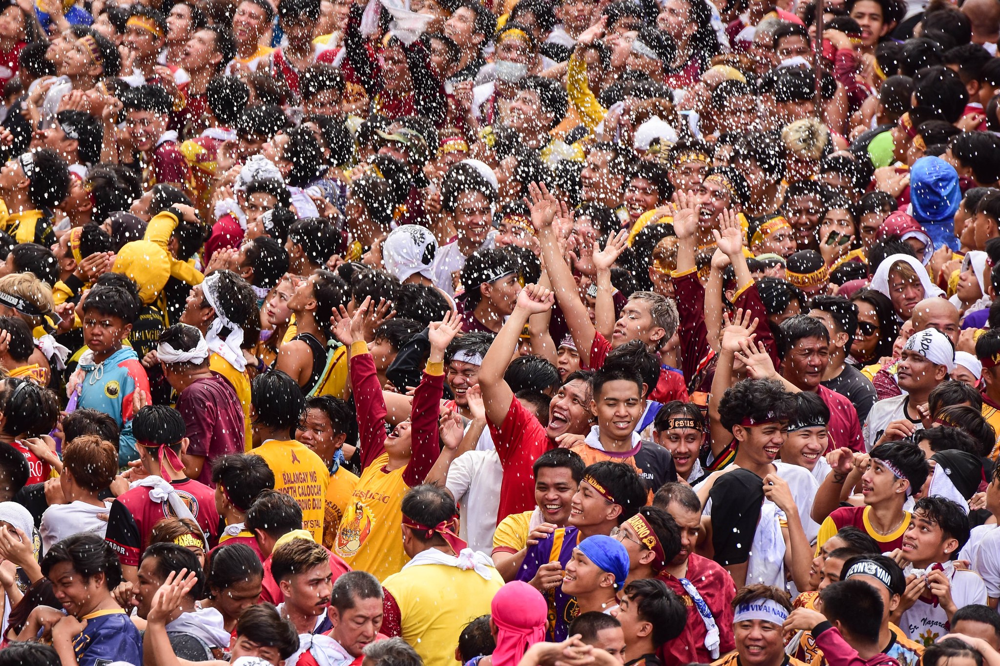 Devotees crowd the streets of Quiapo district during the annual procession of the Black Nazarene in Manila, Philippines, on Jan. 9, 2026. | Credit: Santosh Digal
