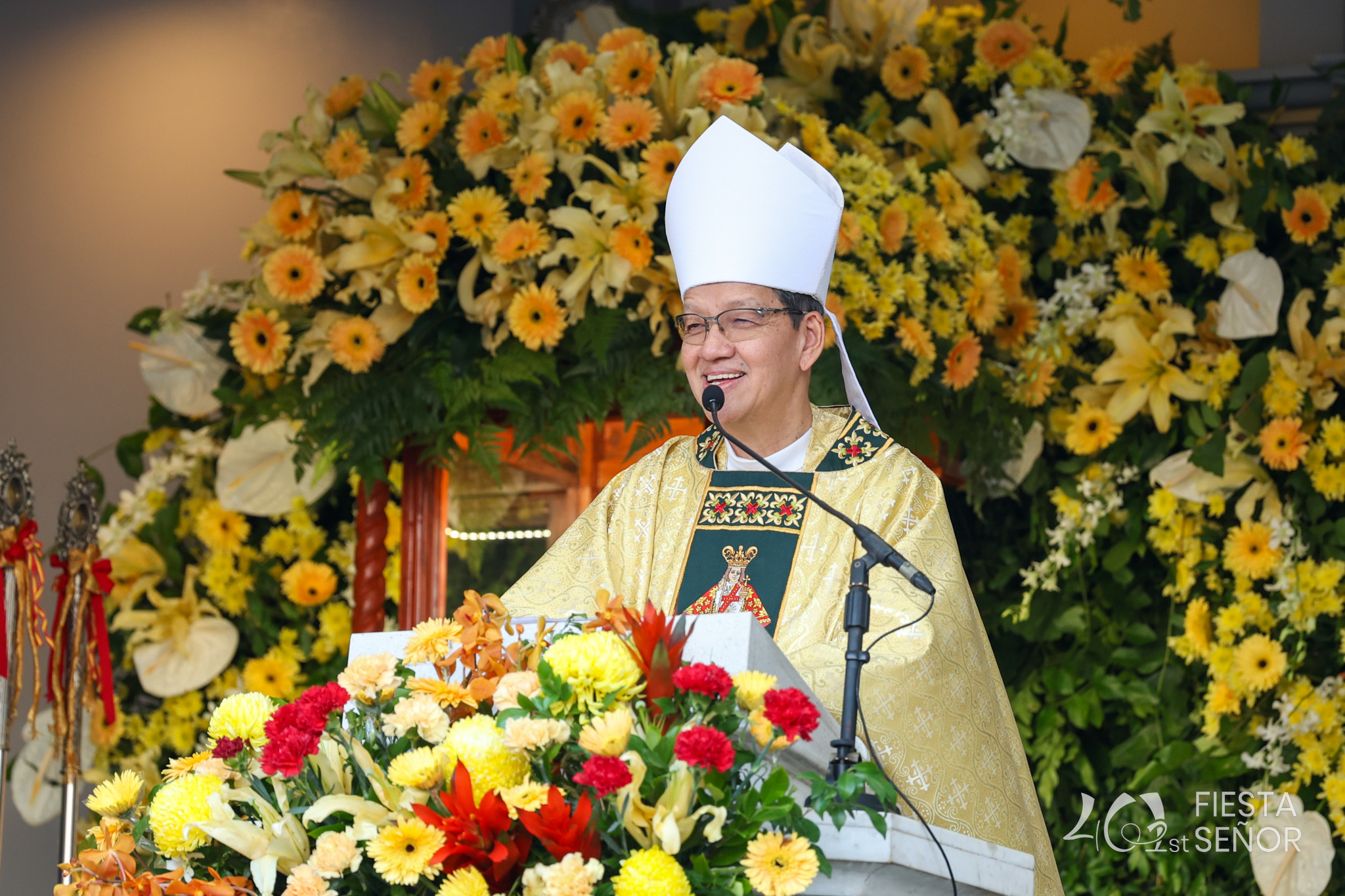 Archbishop Alberto S. Uy of Cebu preaches during the 461st feast of Santo Ni&ntilde;o in Cebu, central Philippines, on Jan. 18, 2026. | Credit: Archdiocese of Cebu