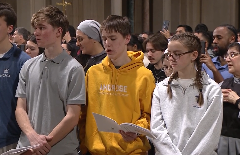 High school and college students gather for the Opening Mass of the National Prayer Vigil for Life at the Basilica of the National Shrine of the Immaculate Conception in Washington, D.C., on Thursday, Jan. 22, 2026. | Credit: EWTN