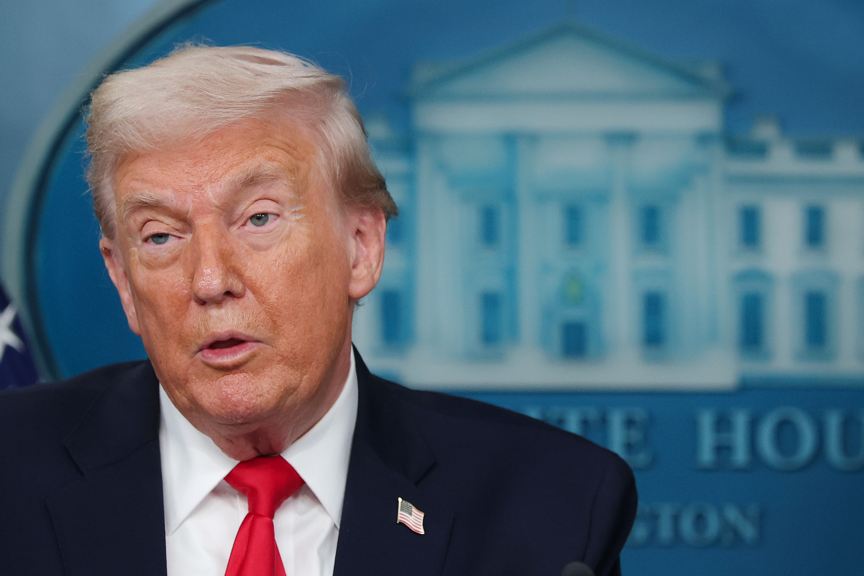 U.S. President Donald Trump speaks to the media during a press briefing in the James S. Brady Press Briefing Room of the White House on Jan. 20, 2026, in Washington, D.C. | Credit: Kevin Dietsch/Getty Images