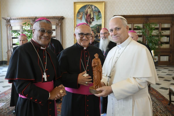 The Puerto Rican bishops meet with Pope Leo XIV for their ad limina visit on Jan. 23, 2026. | Credit: Vatican Media