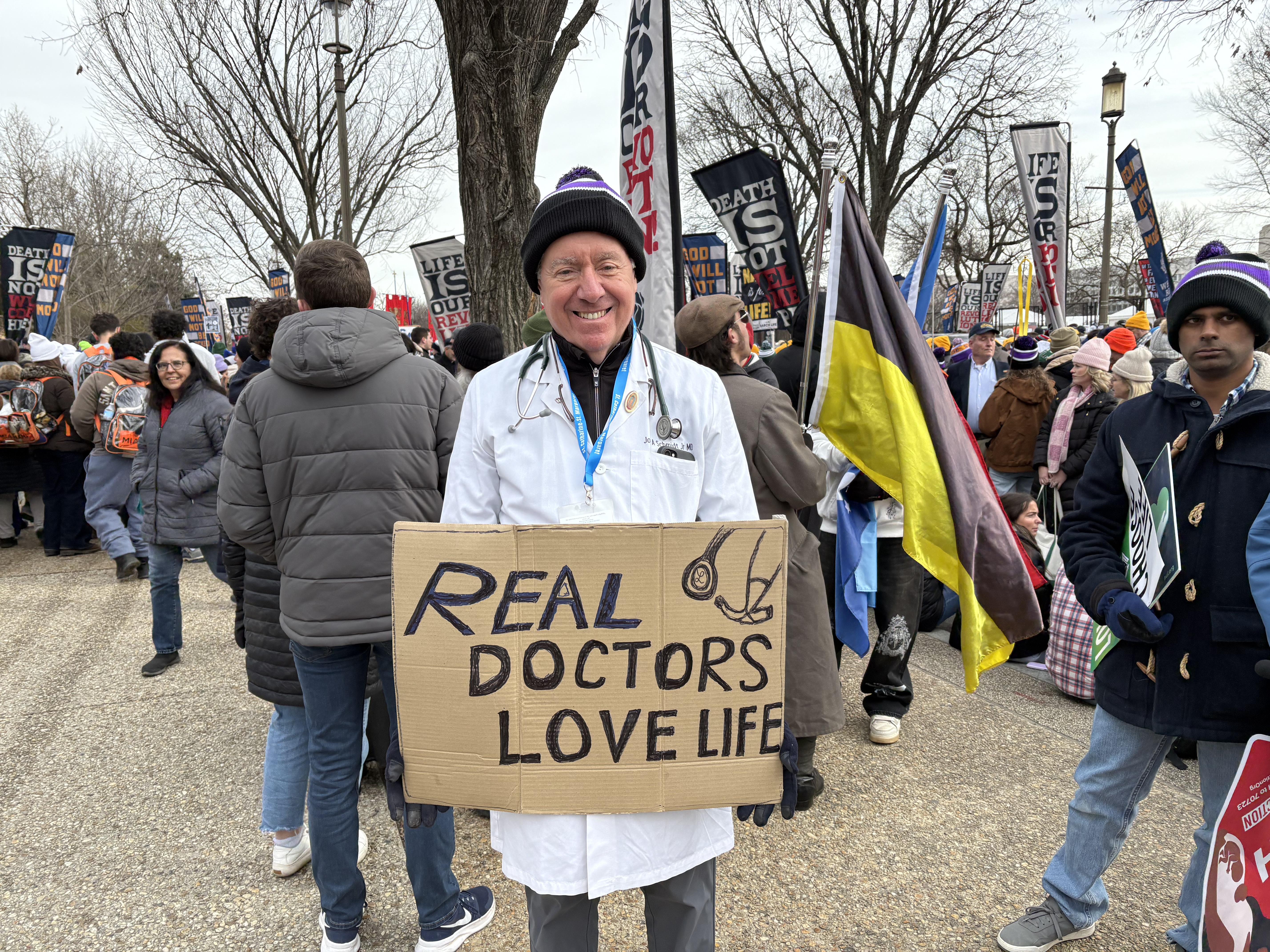 Pro-life medical doctor Dr. Schmidt Jr. at the March for Life on Jan. 23, 2026. | Credit: Tessa Gervasini/EWTN News