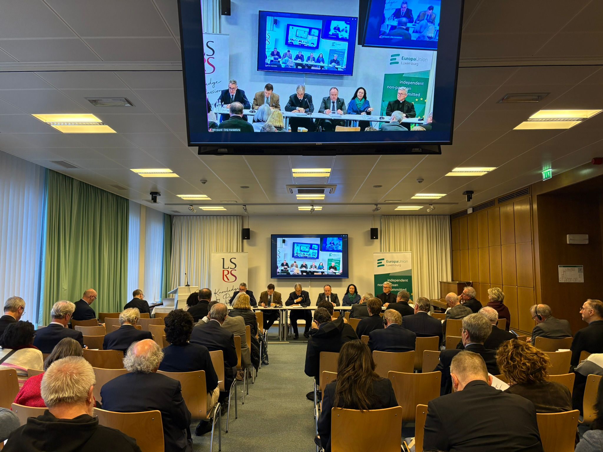Church leaders, European policymakers, and academics attend the conference “Peacebuilding in Europe: What Role for Catholic Social Thought and Universal Values?” in Luxembourg on Jan. 23, 2026. | Credit: COMECE