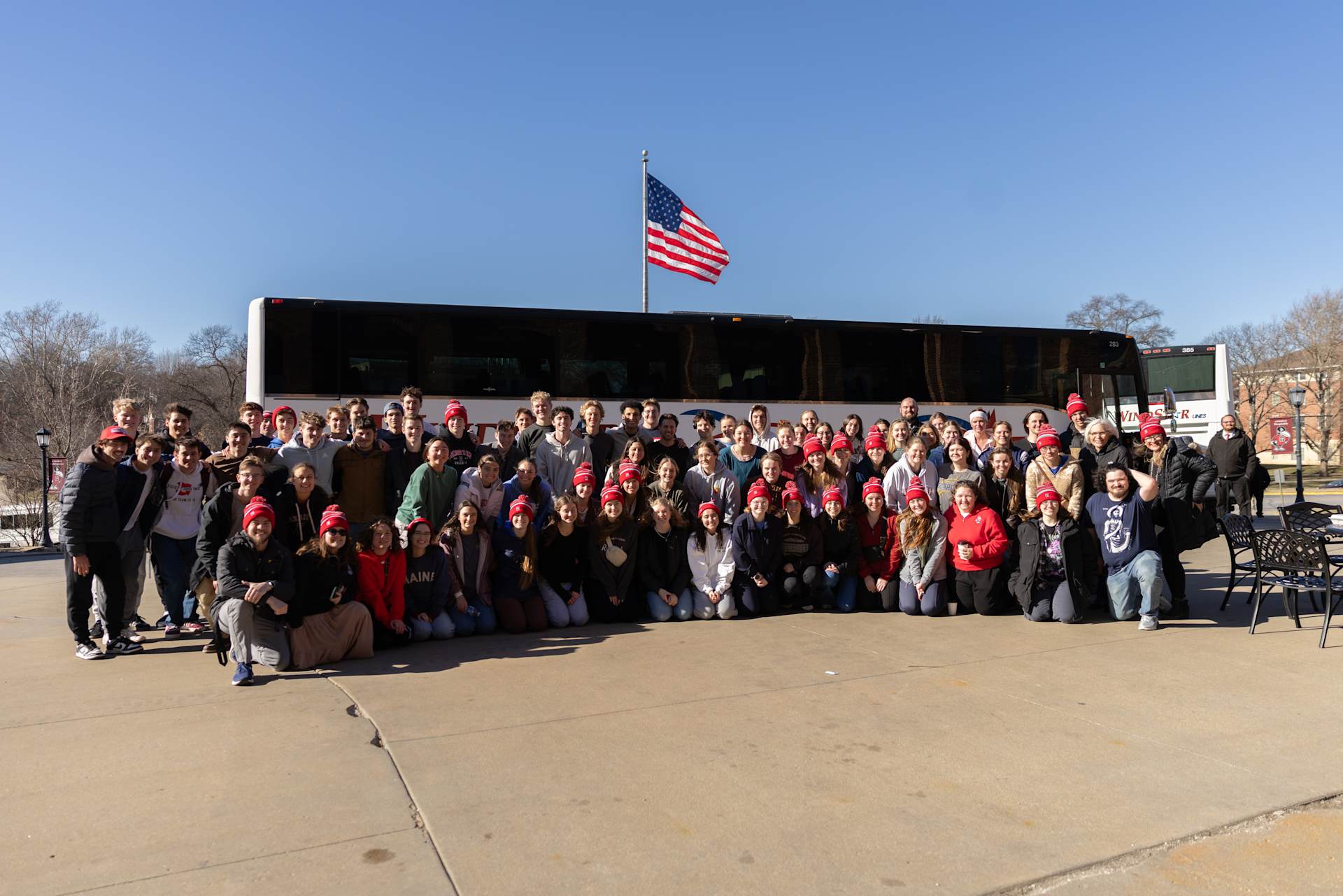 Every year, busloads of students from Benedictine College in Atchison, Kansas, head to the March for Life in Washington, D.C. | Credit: Isabella Wilcox/Benedictine College