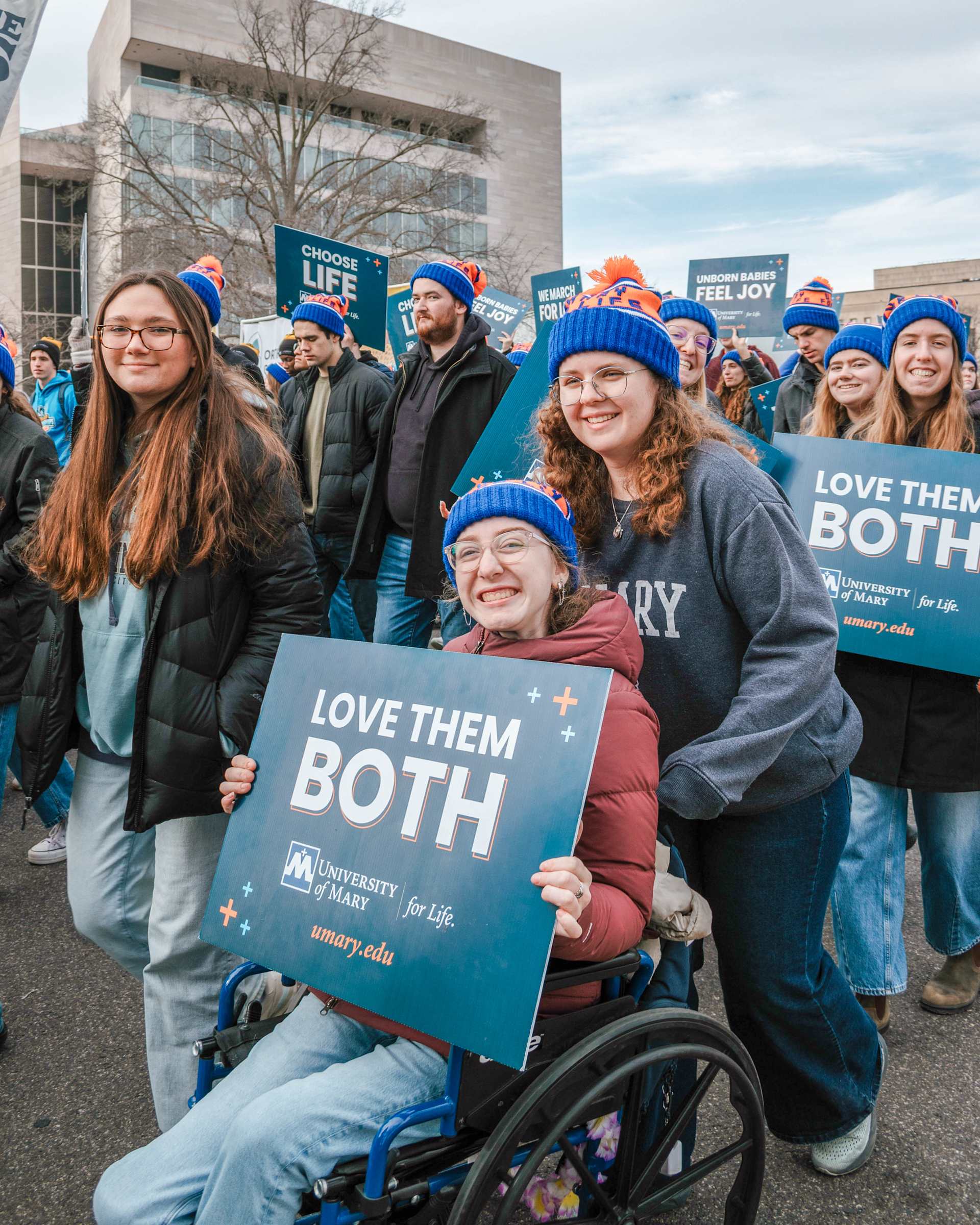 University of Mary students attend the 2026 March for Life in Washington, D.C. | Credit: University of Mary student photographer Regina Turner