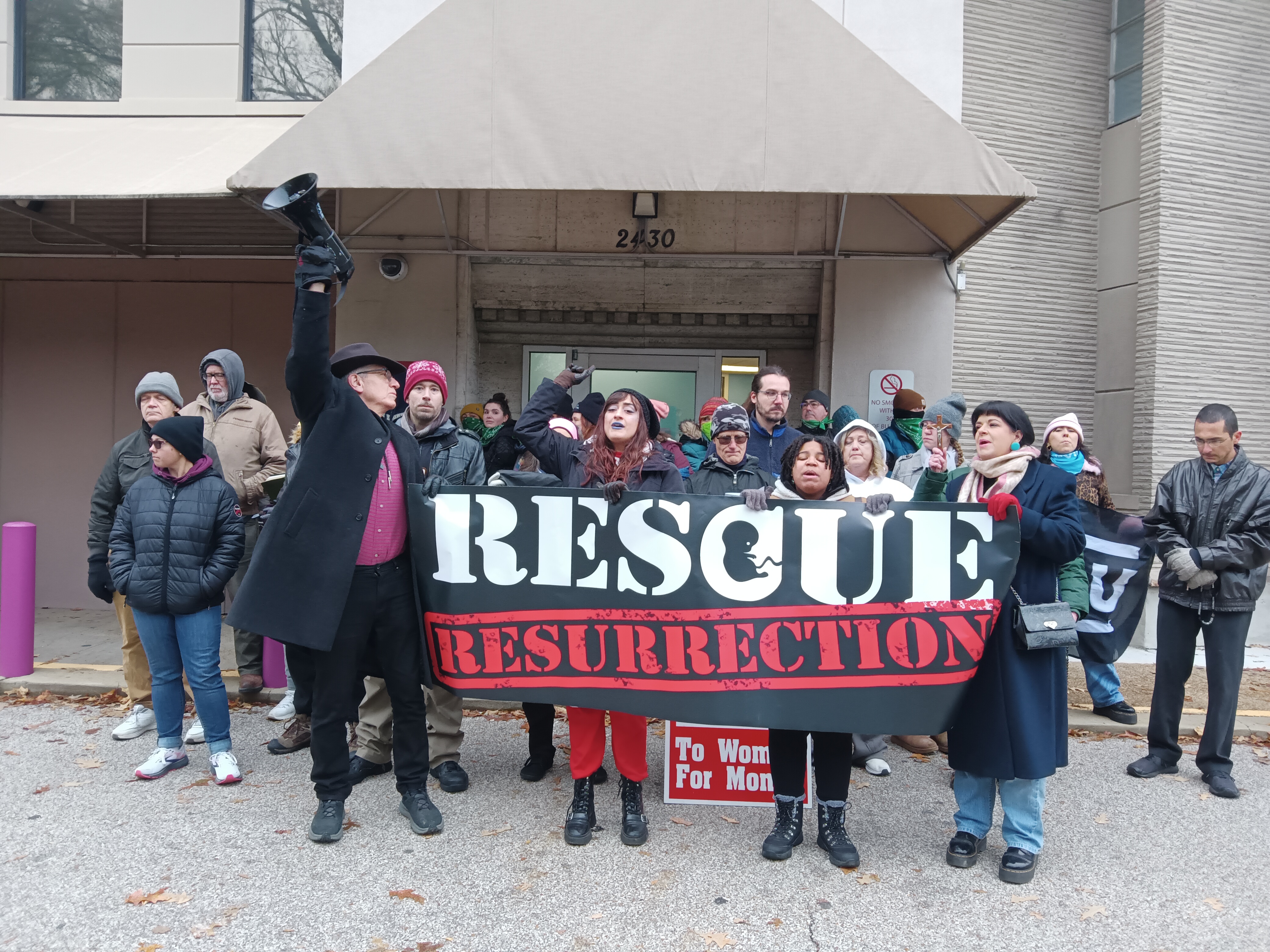 The Rescue Resurrection group of activists was arrested after blocking access to a Planned Parenthood in Memphis, Tennessee. | Credit: Photo courtesy of Monica Migliorino Miller