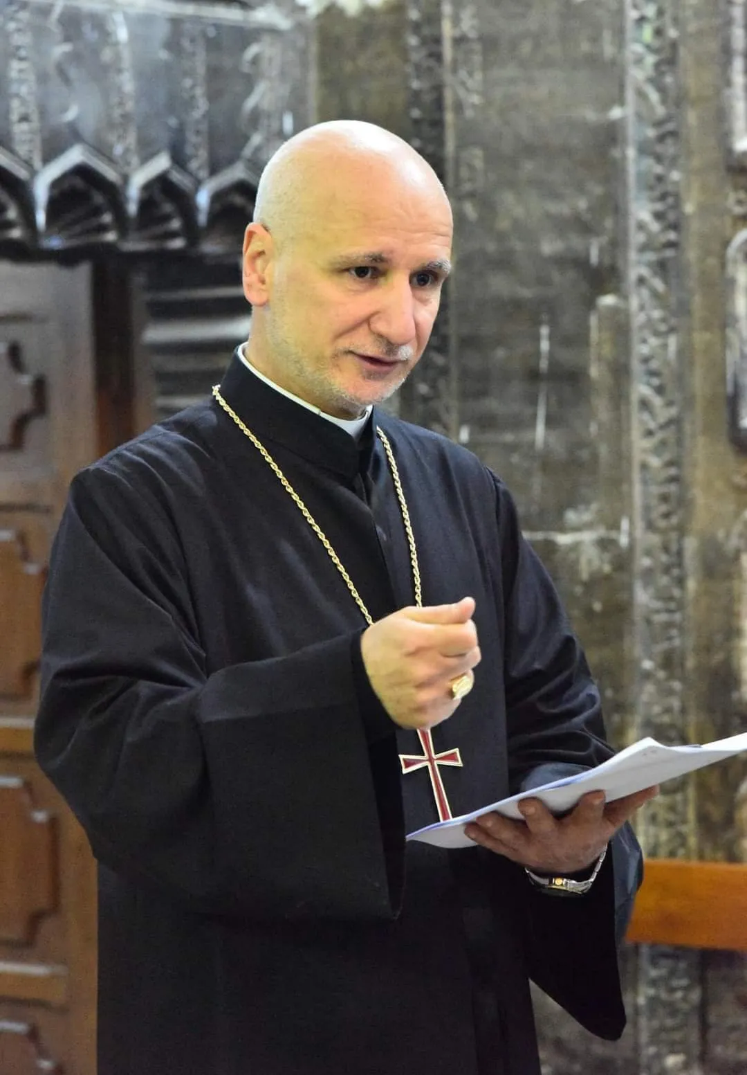 Father Mazen Mattoka, superior of the ancient Mar Behnam and Sarah Monastery in Iraq. | Credit: Photo courtesy of Father Mazen Mattoka