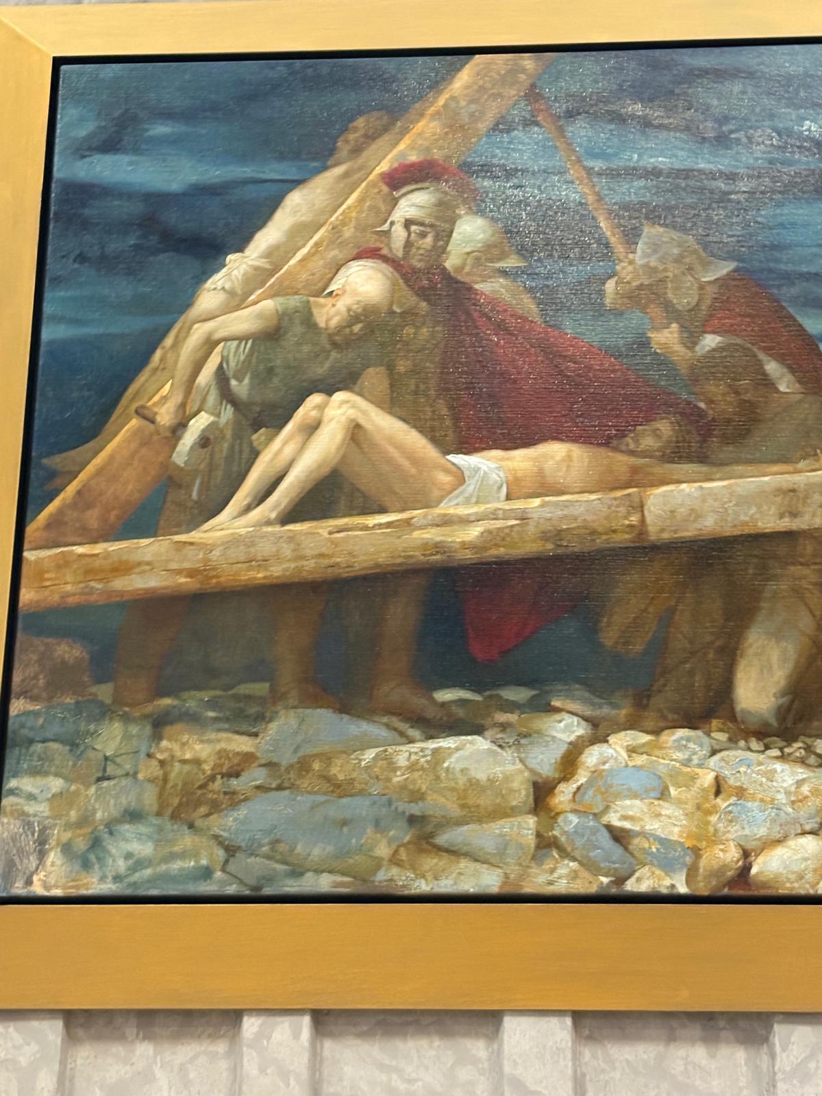 This station depicts the moment when Jesus is being crucified by Roman soldiers. | Credit: Victoria Cardiel/EWTN News