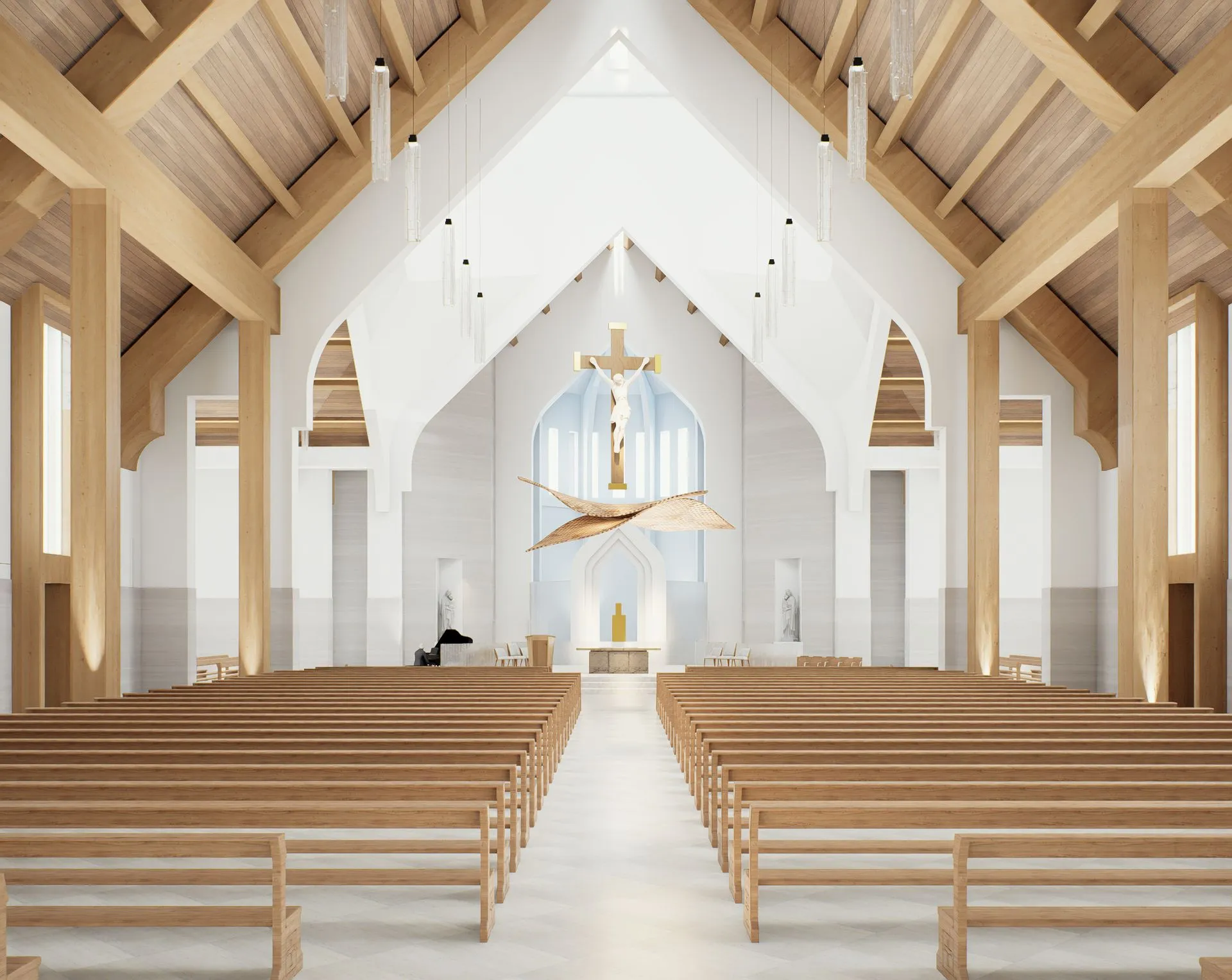Rendering of St. Andrew Catholic Parish&rsquo;s future interior. | Credit: Courtesy of Father Joseph Delka