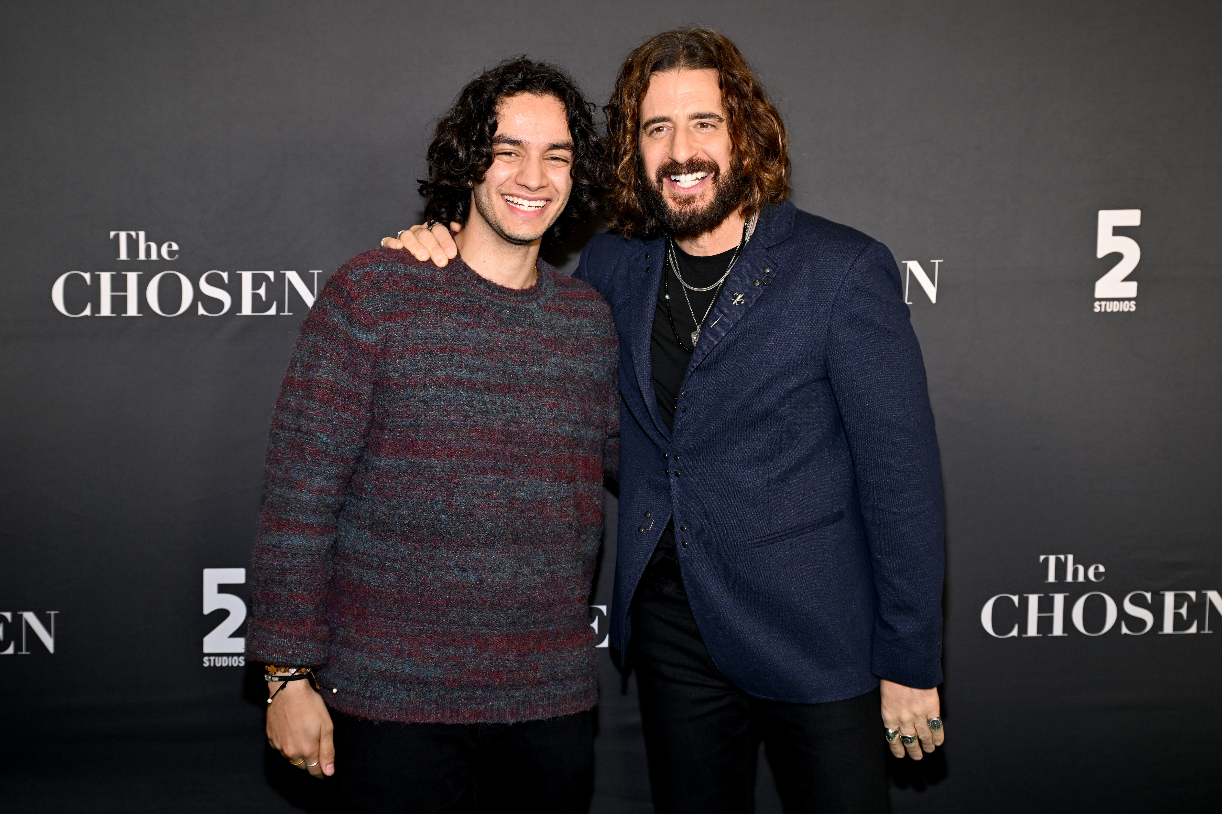 Michael Iskander and Jonathan Roumie at ChosenCon in Charlotte, North Carolina, on Feb. 20, 2026. | Credit: Photo courtesy of 5&2 Studios