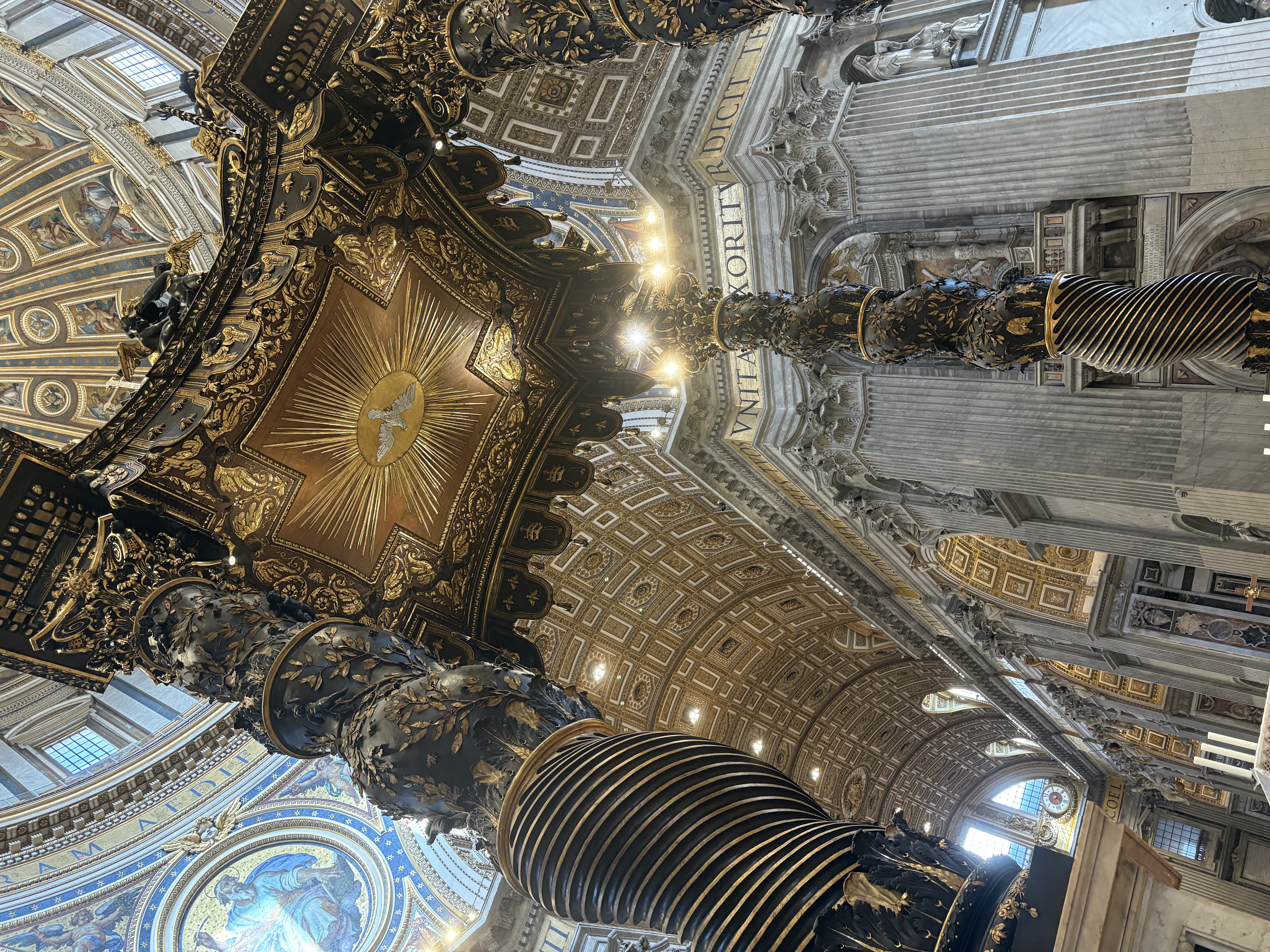 Bernini&rsquo;s canopy is nearly 100 feet tall. | Credit: Victoria Cardiel/EWTN News