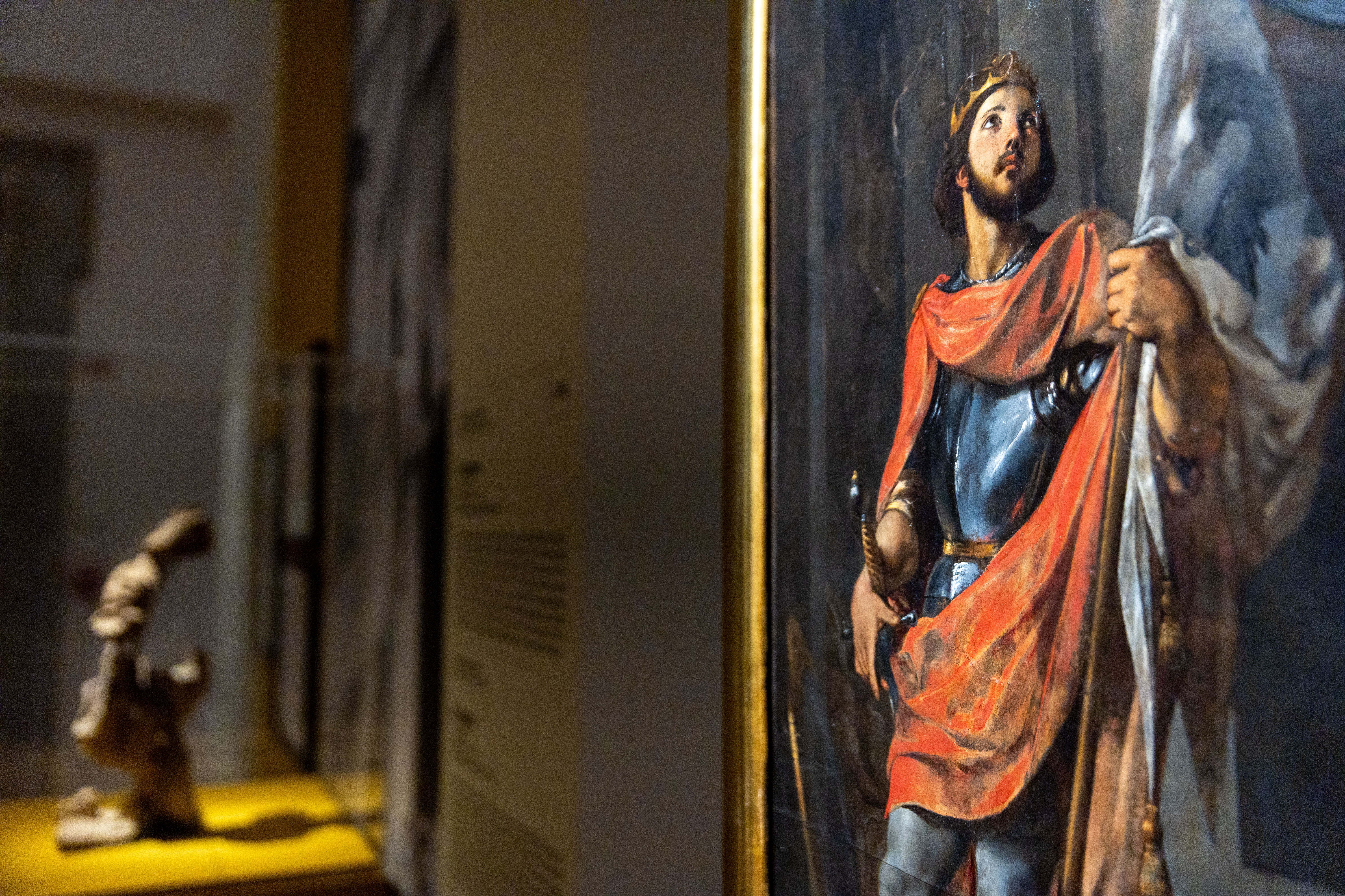 The exhibition includes a sketch for Bernini&rsquo;s marble statue of St. Longinus (1638). | Credit: Daniel Iba&ntilde;ez/EWTN News