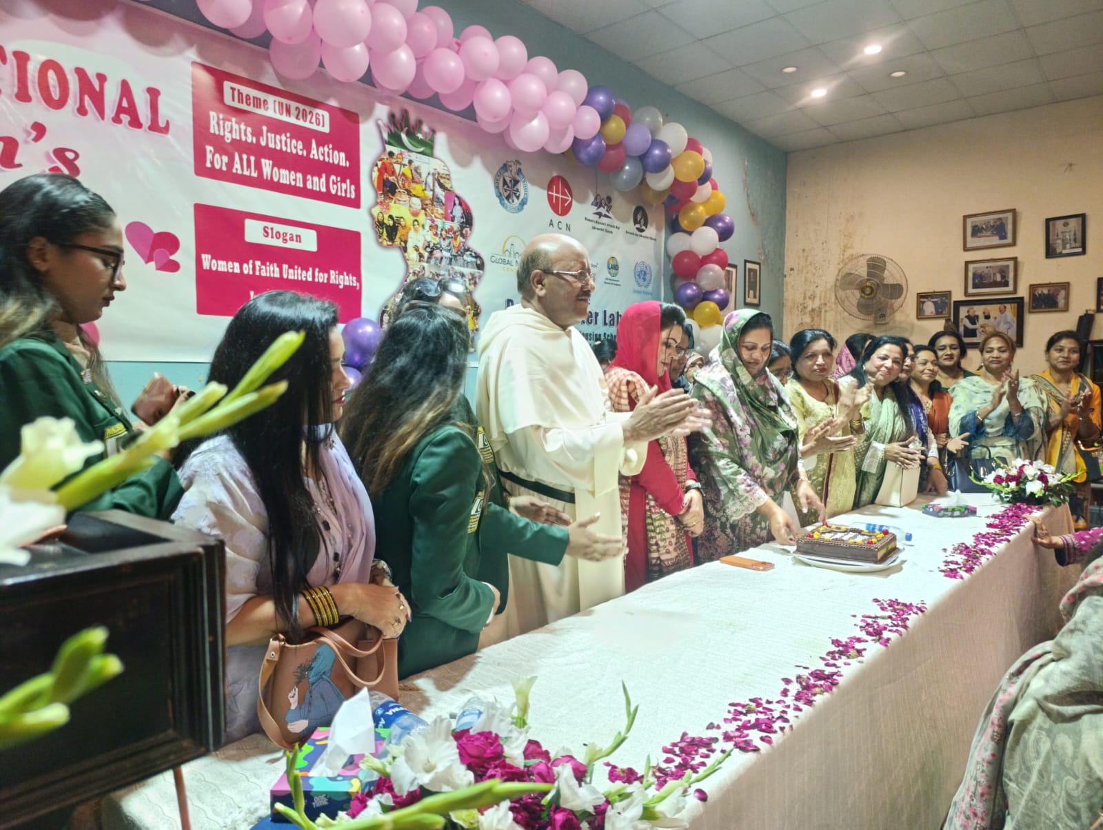 Dominican Father James Channan speaks at a combined International Women’s Day and interfaith iftar program at the Dominican Peace Center in Lahore, Pakistan, on March 8, 2026. | Credit: Kamran Chaudhry