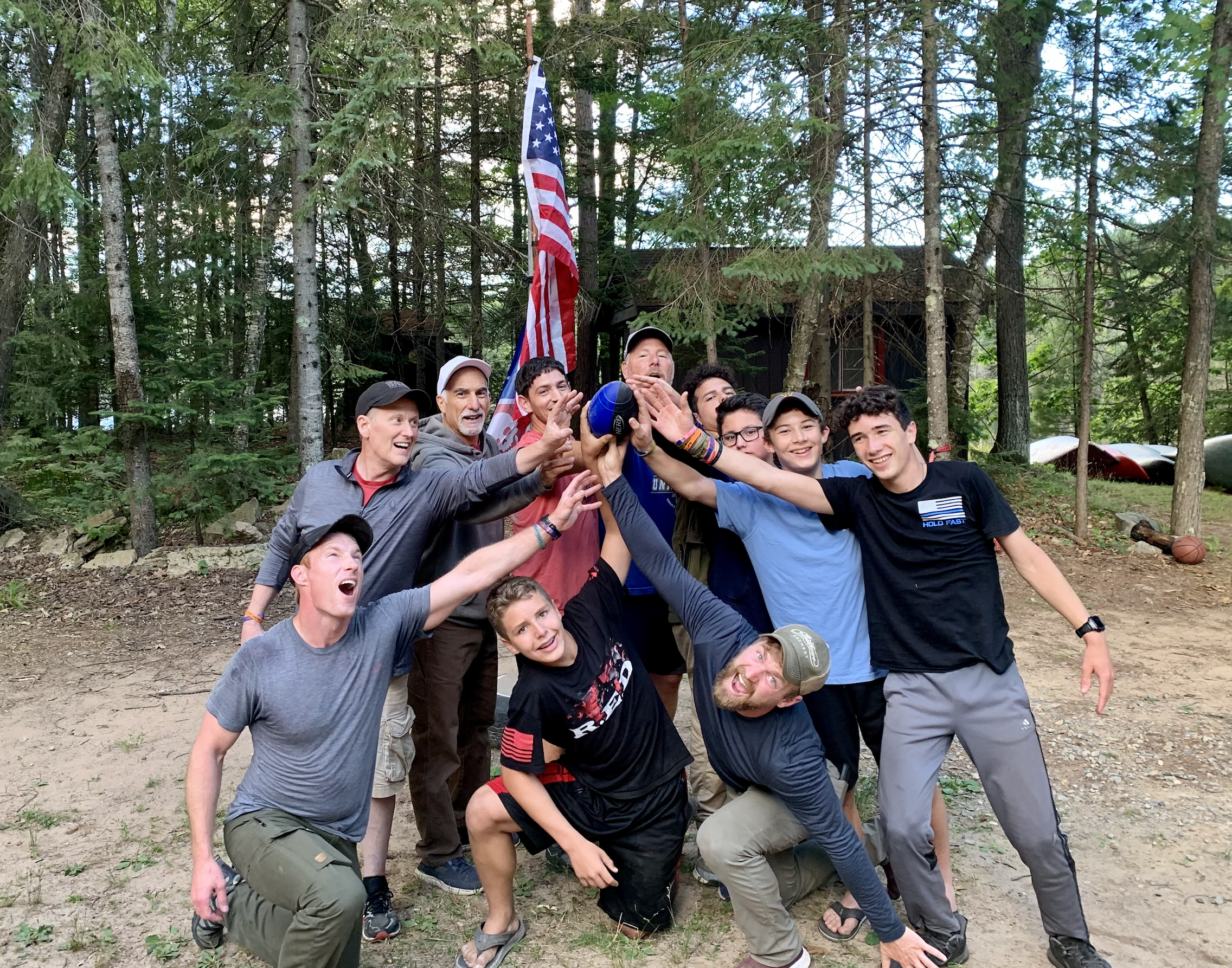 A group of campers and their mentors at LifeCampUSA. | Credit: Photo courtesy of LifeCampUSA