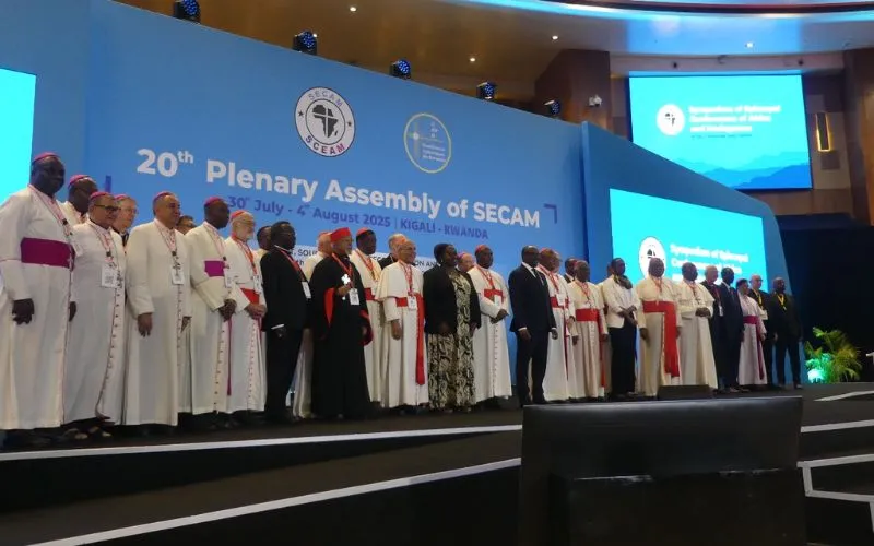 Members of the Symposium of Episcopal Conference of Africa and Madagascar (SECAM) meet at the 20th Plenary Assembly held in Kigali, Rwanda, from July 30 to Aug. 4, 2025, under the theme “Christ, Source of Hope, Reconciliation, and Peace.” | Credit: ACI Africa